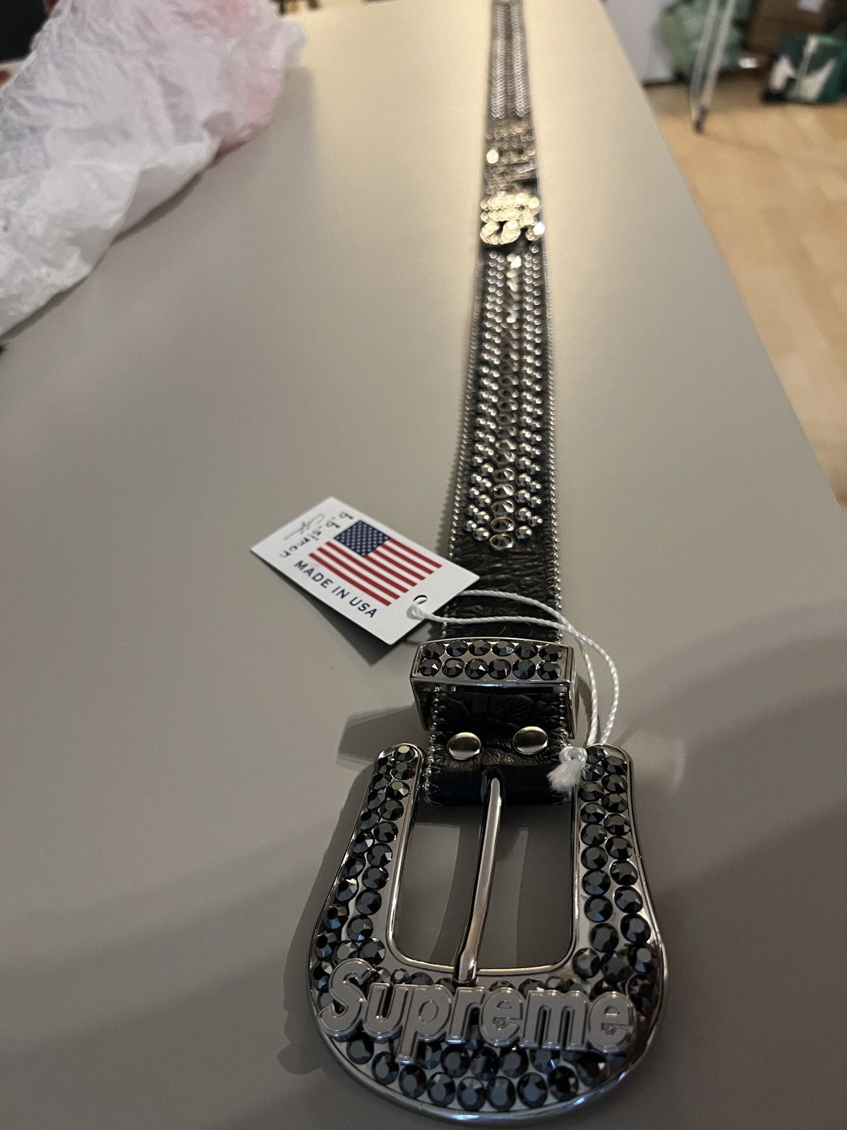 B.B. Simon × Supreme OG BB Simon x Supreme Belt BLACK Size 38 - 4 Thumbnail