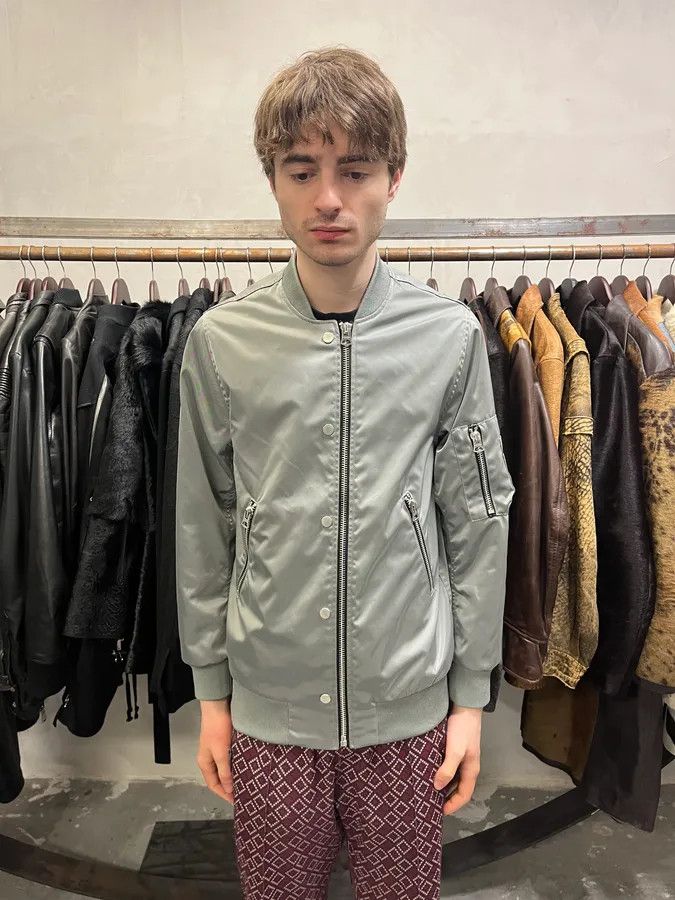 Acne Studios × Vintage Acne Studios Nylon Pale Green Bomber Jacket Size US S / EU 44-46 / 1 - 4 Thumbnail