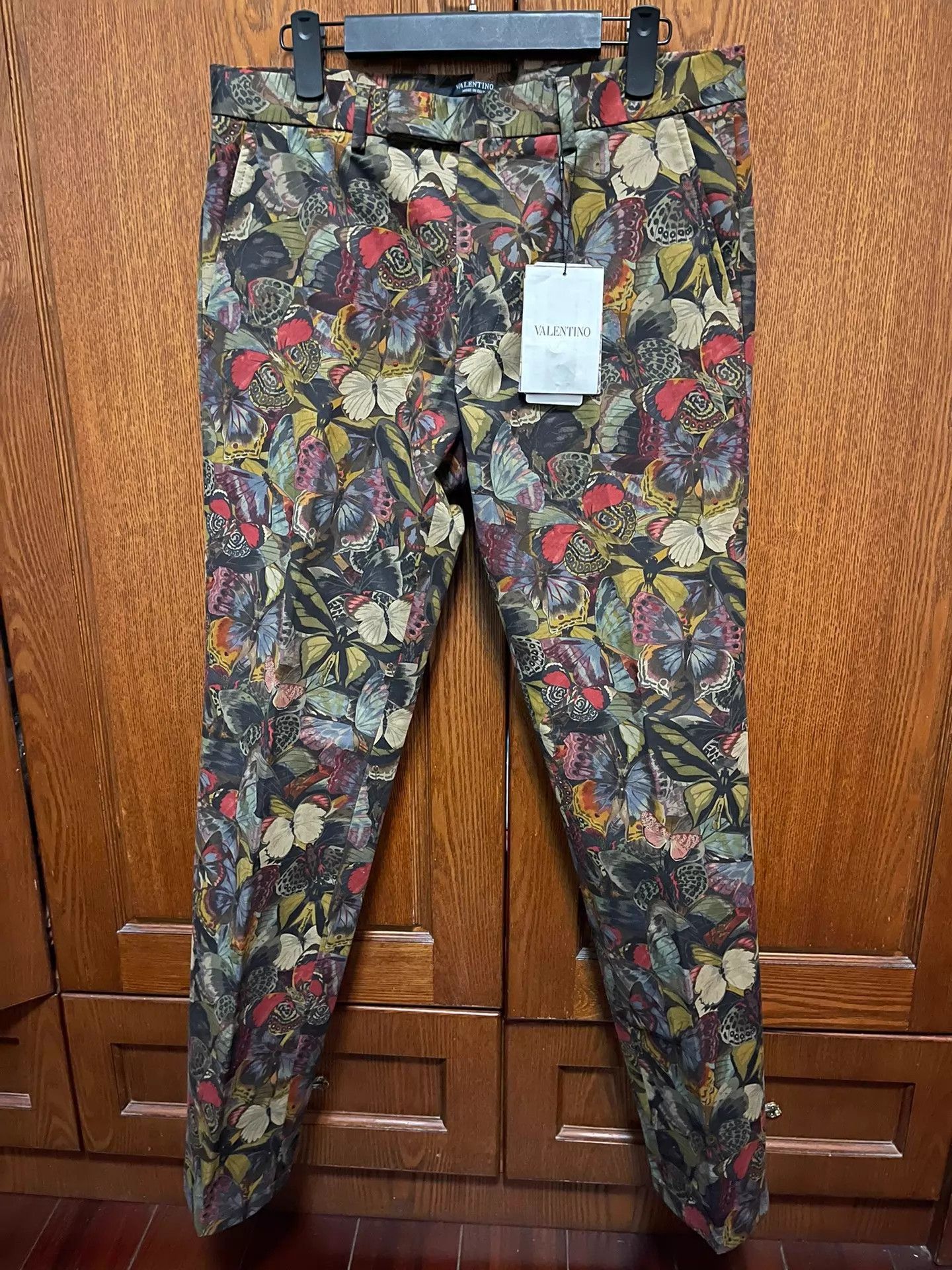 Valentino Multi Color Butterfly Print Casual Pants Size 28 Size US 28 / EU 44 - 1 Thumbnail