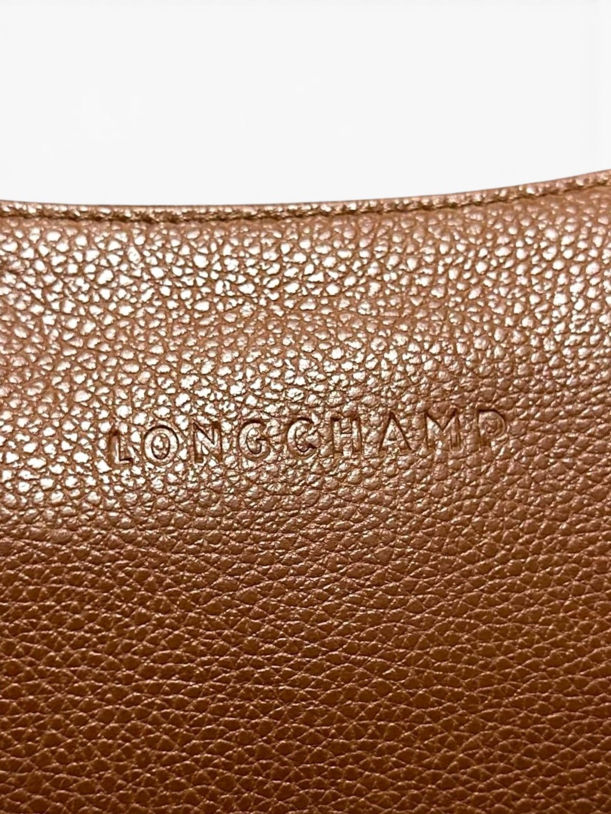 Longchamp LONGCHAMP Le Foulonné Brown Leather Mini Shoulder Bag Size ONE SIZE - 9 Thumbnail