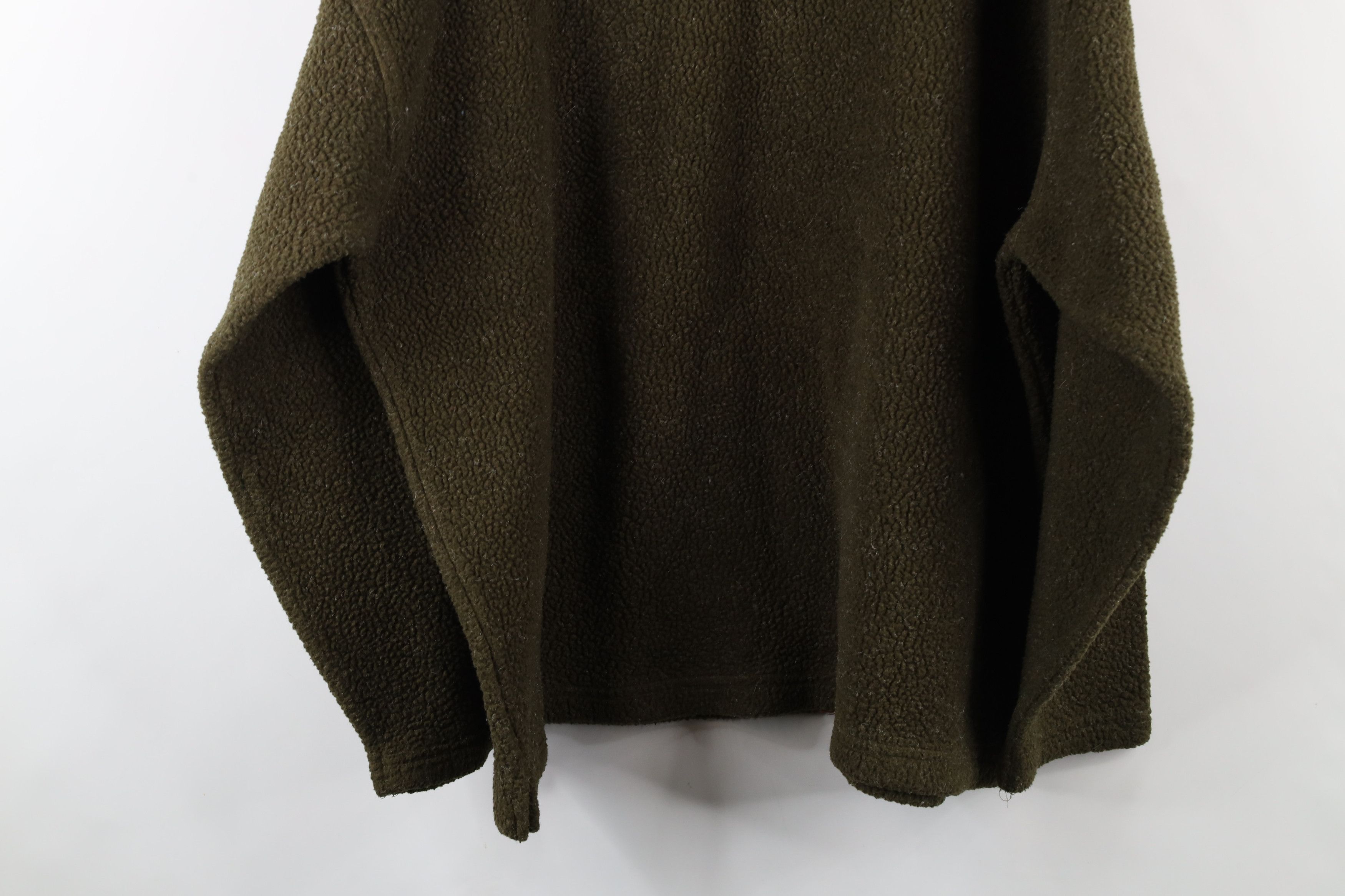 Vintage Vintage 90s Streetwear Blank Deep Pile Fleece V-Neck Sweater Size US L / EU 52-54 / 3 - 8 Thumbnail