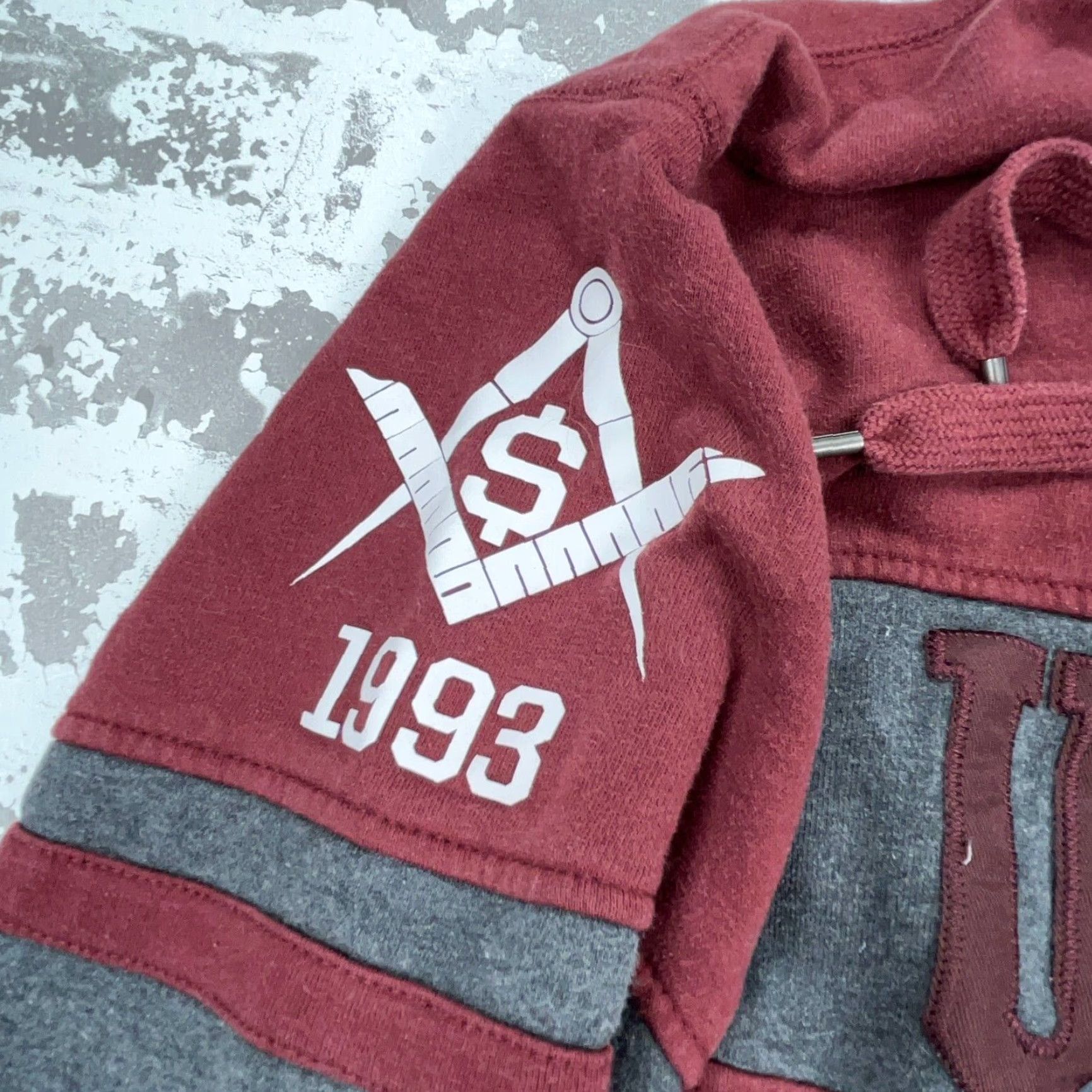 Vintage VINTAGE Ecko Unltd Hoodie Men Large Maroon Sweatshirt Sweater Y2K Hip Hop 2000s Size US L / EU 52-54 / 3 - 4 Thumbnail