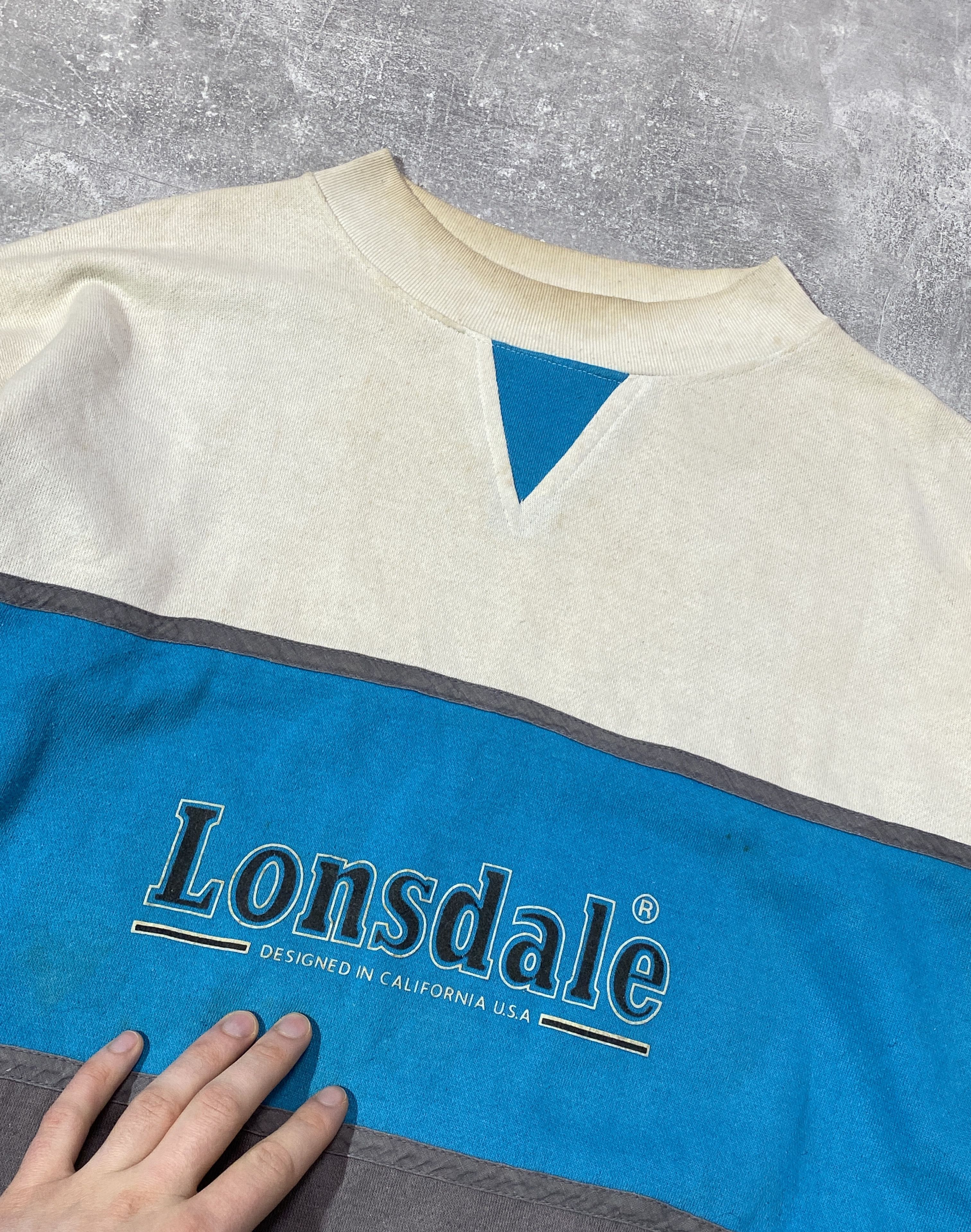 Lonsdale Vintage 90s LONSDALE big logo retro sweatshirt Size US S / EU 44-46 / 1 - 5 Thumbnail