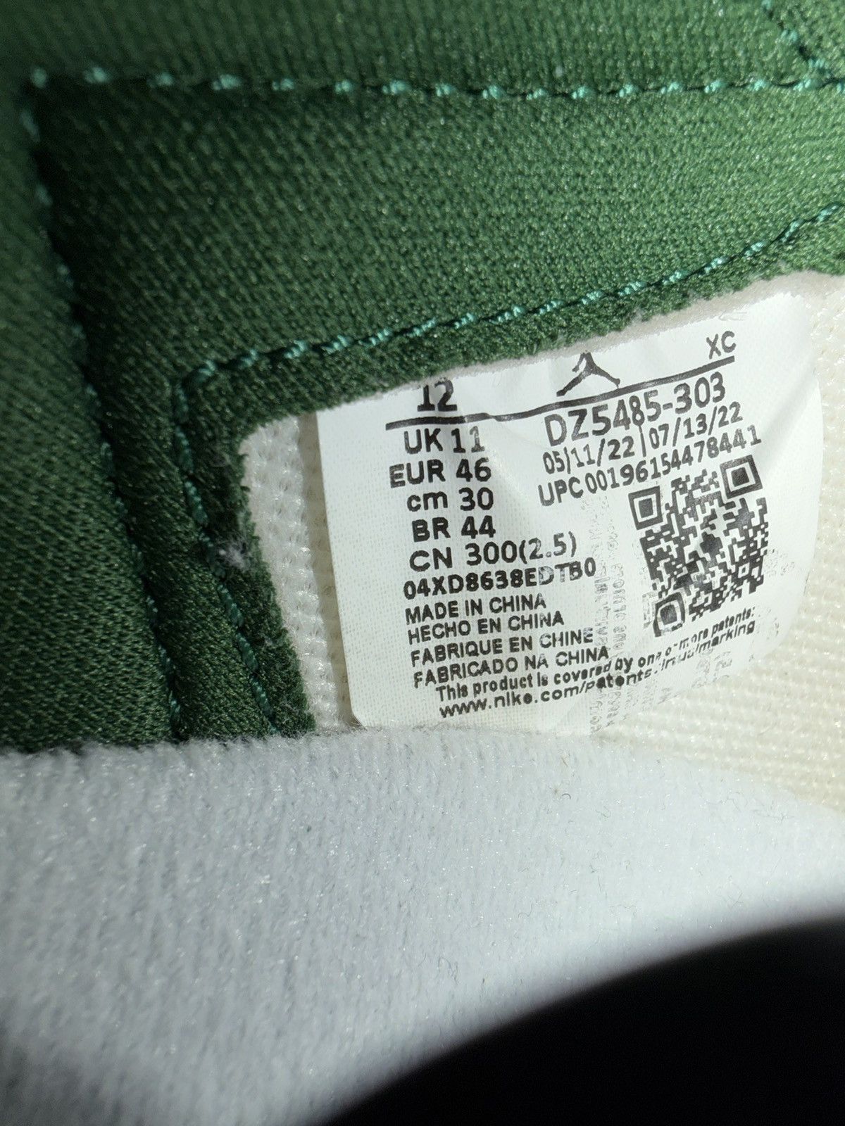 Jordan Brand Jordan 1 Gorge Green Size US 12 / EU 45 - 6 Thumbnail