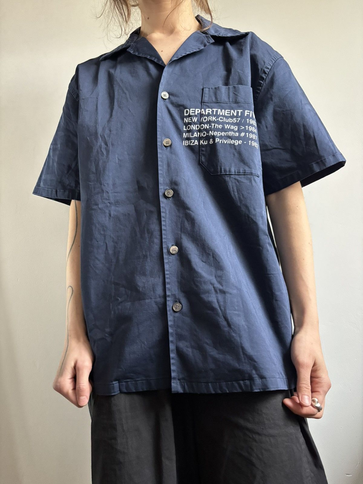 DEPARTMENT5 Vintage Department 5 boxy shirt navy blue Size US S / EU 44-46 / 1 - 6 Thumbnail