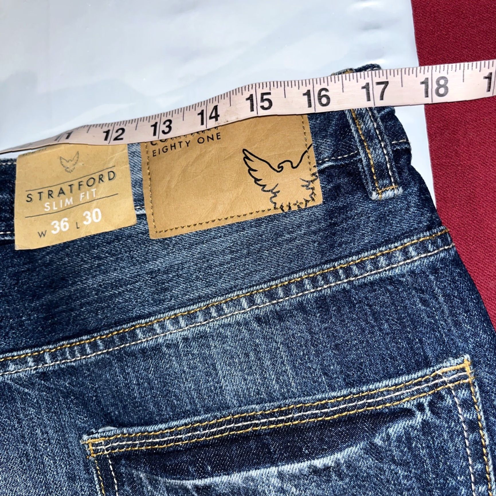 Vintage VINTAGE not applicable here; Company 81 Jeans Slim Fit 36/30 Men Denim Pants Blue 5-Pocket Belt Loops Mid Rise Regular Fit Cotton Jeans Size US 36 / EU 52 - 2 Thumbnail