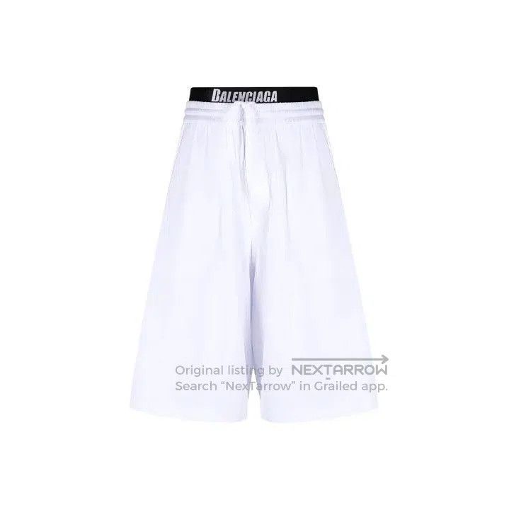 Balenciaga Balenciaga Casual White Logo Knitted Shorts. Size US 32 / EU 48 - 1 Thumbnail