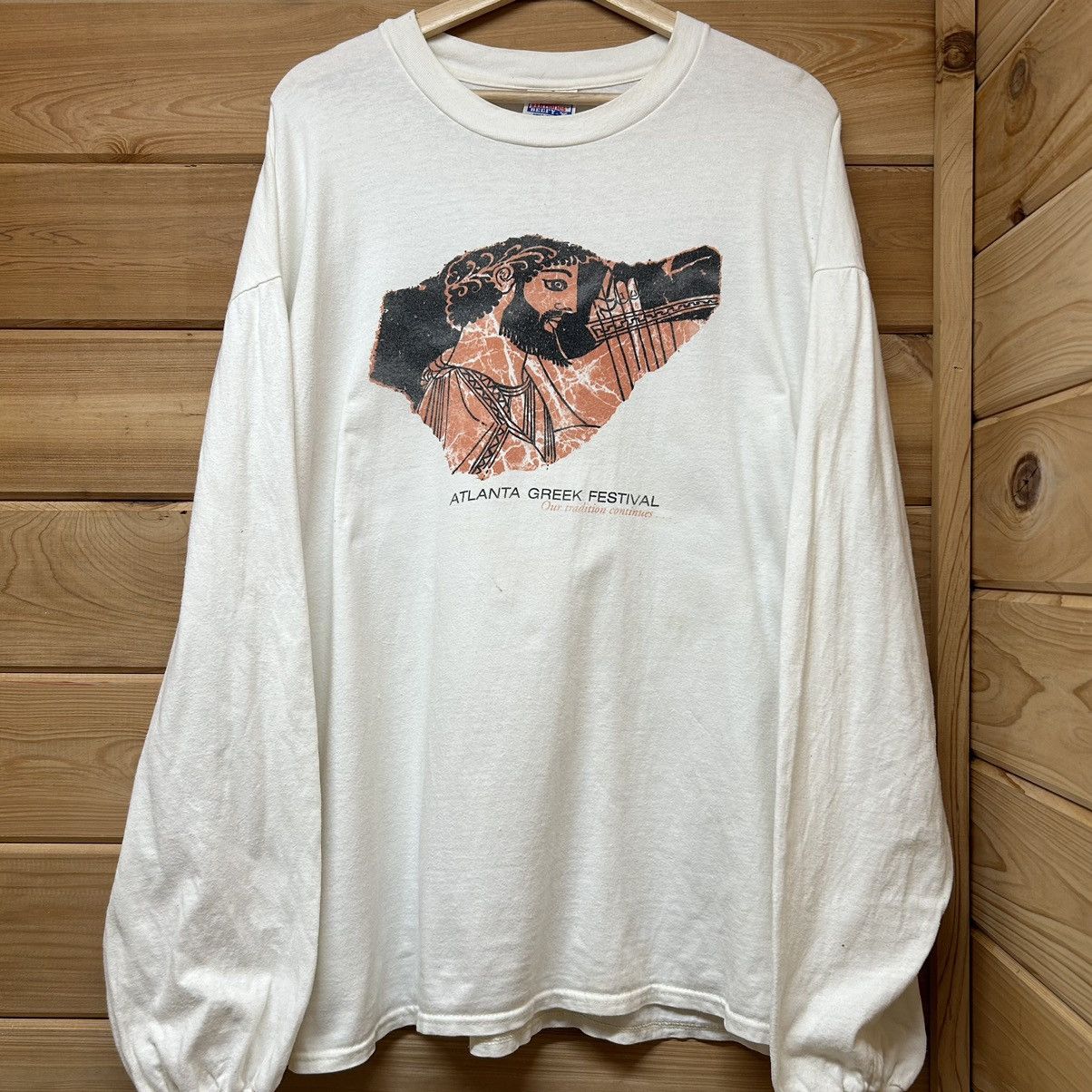Vintage Vintage 90s Atlanta Greek Festival Long Sleeve T Shirt Size US XXL / EU 58 / 5 - 1 Thumbnail