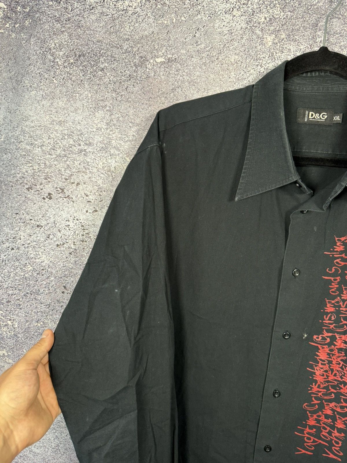 Dolce & Gabbana × Vintage Dolce & Gabbana Latest Printed Shirt Button Up Black Shirt Size US XXL / EU 58 / 5 - 5 Thumbnail