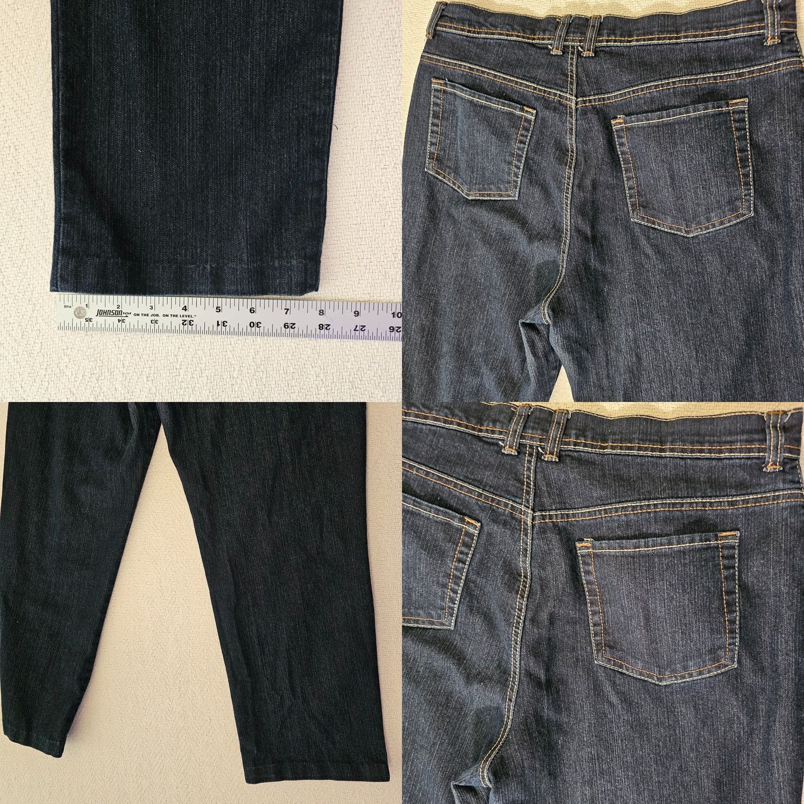 Gloria Vanderbilt VINTAGE Gloria Vanderbilt Amanda Jeans Level-Stretch Dark Wash 14 Short Womens Jeans 14 Blue Denim Size 36" / US 14 / IT 50 - 8 Thumbnail