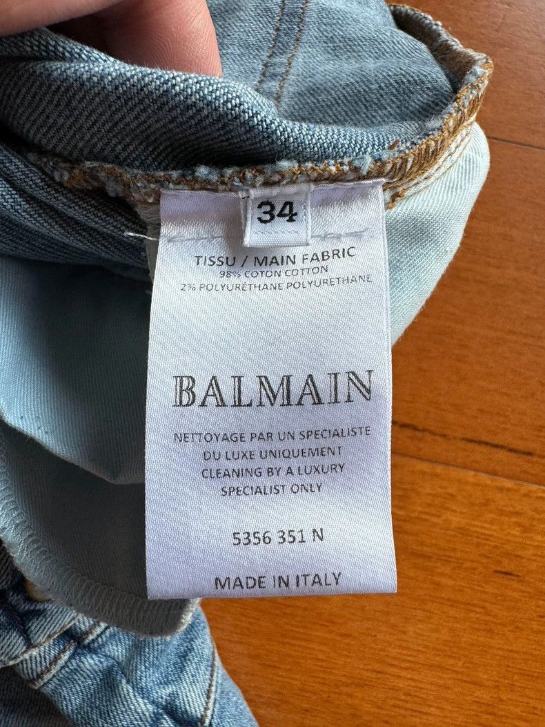 Balmain balmain high-waisted fitted motorcycle jeans-2508 Size US 34 / EU 50 - 8 Thumbnail