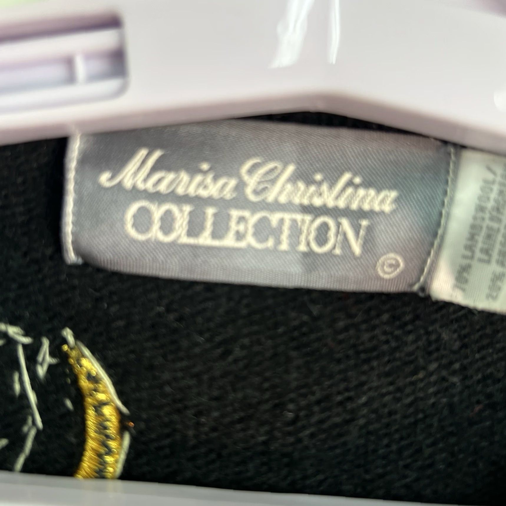 Vintage VINTAGE Marisa Christina Beaded Lamb’s Wool Rabbit Sweater Women’s XL Black Pullover Knit Wool Floral 80s Holiday Must-See Womens Size XL / US 12-14 / IT 48-50 - 5 Thumbnail
