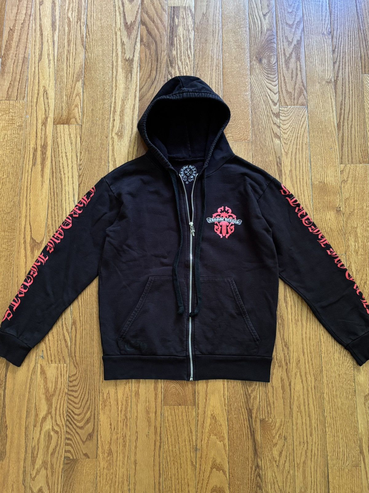 Chrome Hearts Chrome Hearts Dagger Zip Up Hoodie (Red) Size US M / EU 48-50 / 2 - 2 Thumbnail