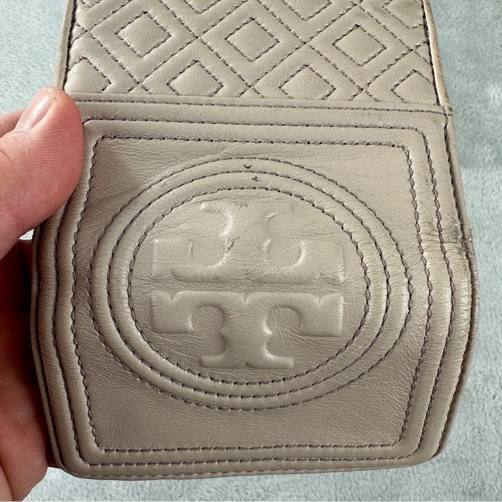 Tory Burch Tory Burch Mini Flap Wallet Leather Bedrock Cream Size ONE SIZE - 8 Thumbnail