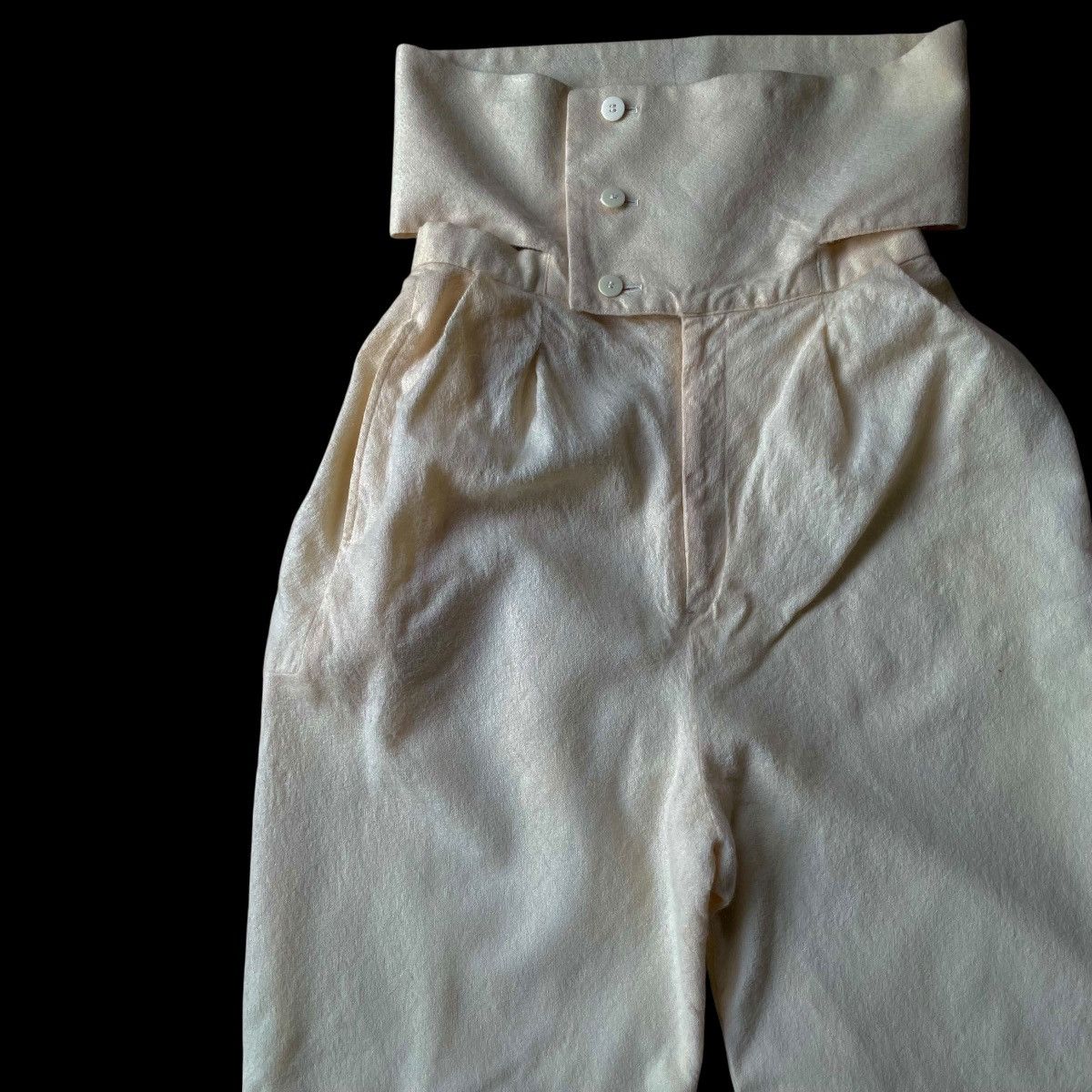 Issey Miyake Vintage Rare 80s Issey Miyake Wool Alpaca Summer Pants Size US 26 / EU 42 - 5 Thumbnail