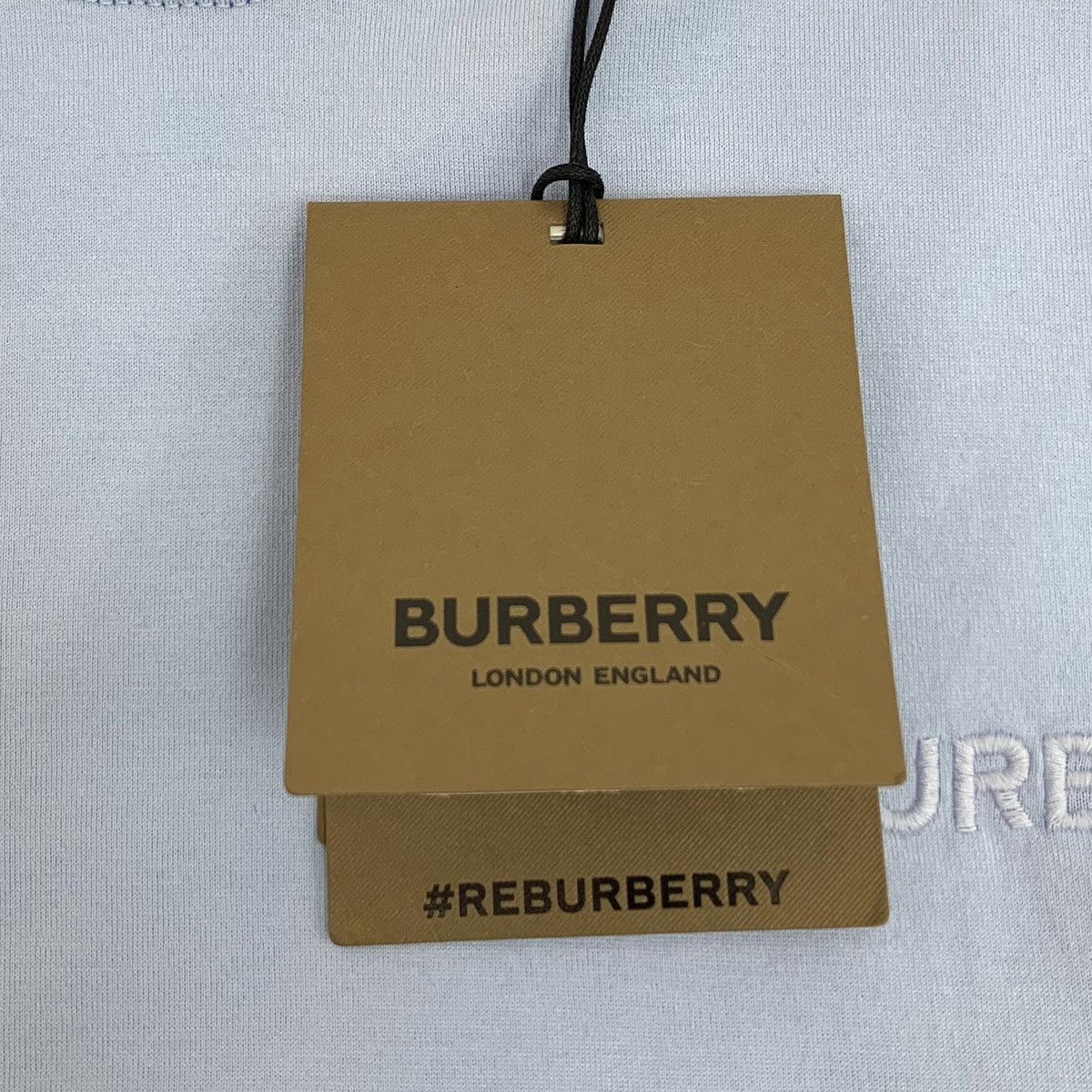 Burberry Burberry 24 Blue Logo Embroidered Short Sleeve T-Shirt K26WX Size S / US 4 / IT 40 - 6 Thumbnail