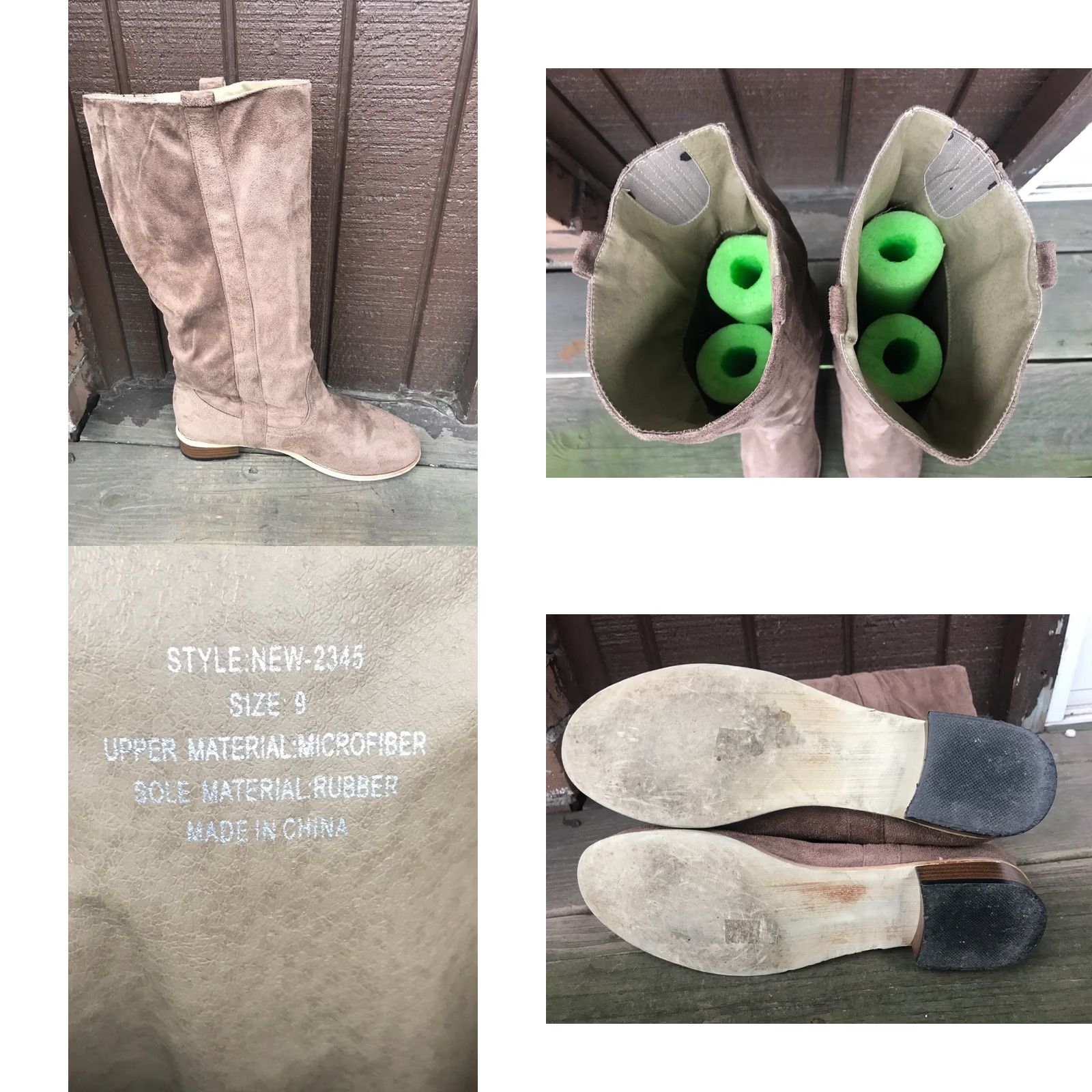 Vintage VINTAGE Charles Albert New-2345 Womens 9 Tan Microfiber KneeHigh Boots-432 Casual PullOn Desert Tan Womens Boots Size US 9 / IT 39 - 8 Thumbnail