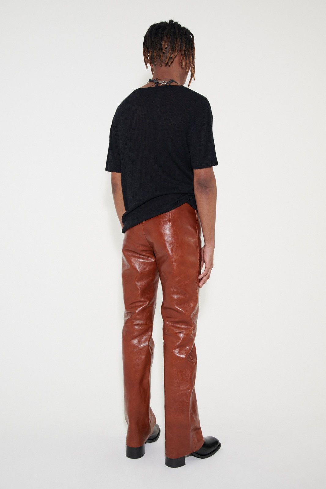 Our Legacy Cognac Leather ‘Biker’ Trousers Size US 30 / EU 46 - 20 Thumbnail