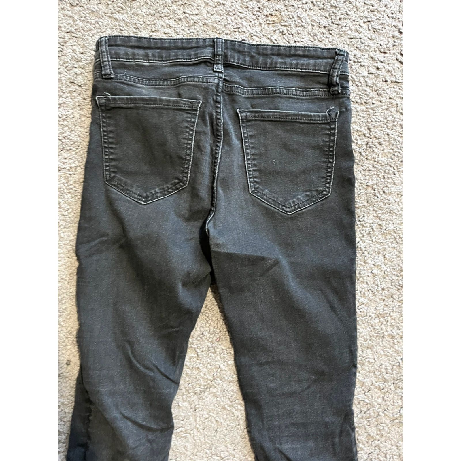 Gap Gap Jeans Womens Skinny Skimmer Black Denim Zip Ankle Stretch 27in Inseam Mid Rise Regular Fit Size 4 Womens Gap 1969 Size 27" / US 4 / IT 40 - 4 Thumbnail