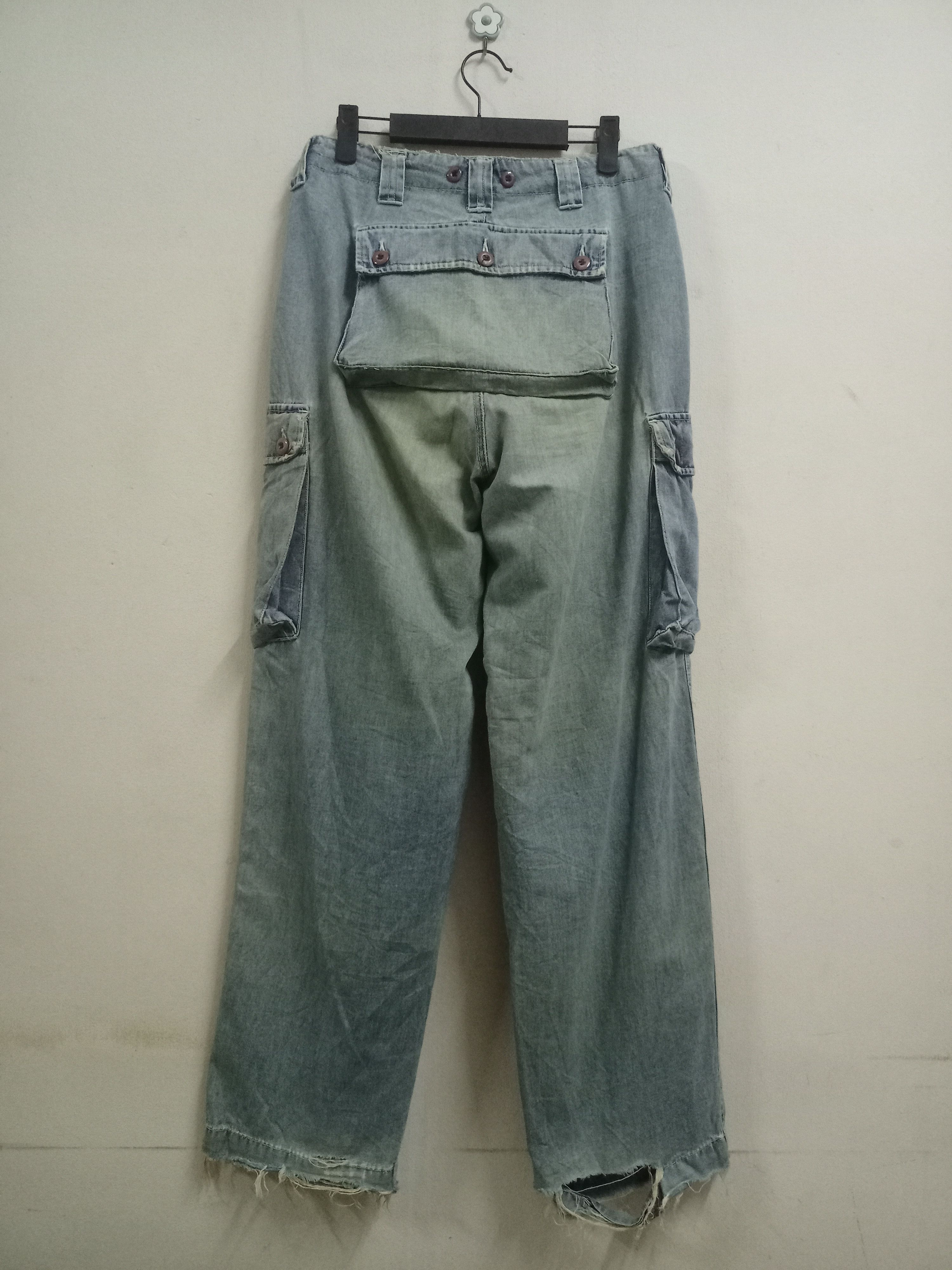Japanese Brand Vintage Japanese Mud Wash Baggy Cargo Denim Monkey Pants Size US 30 / EU 46 - 2 Thumbnail