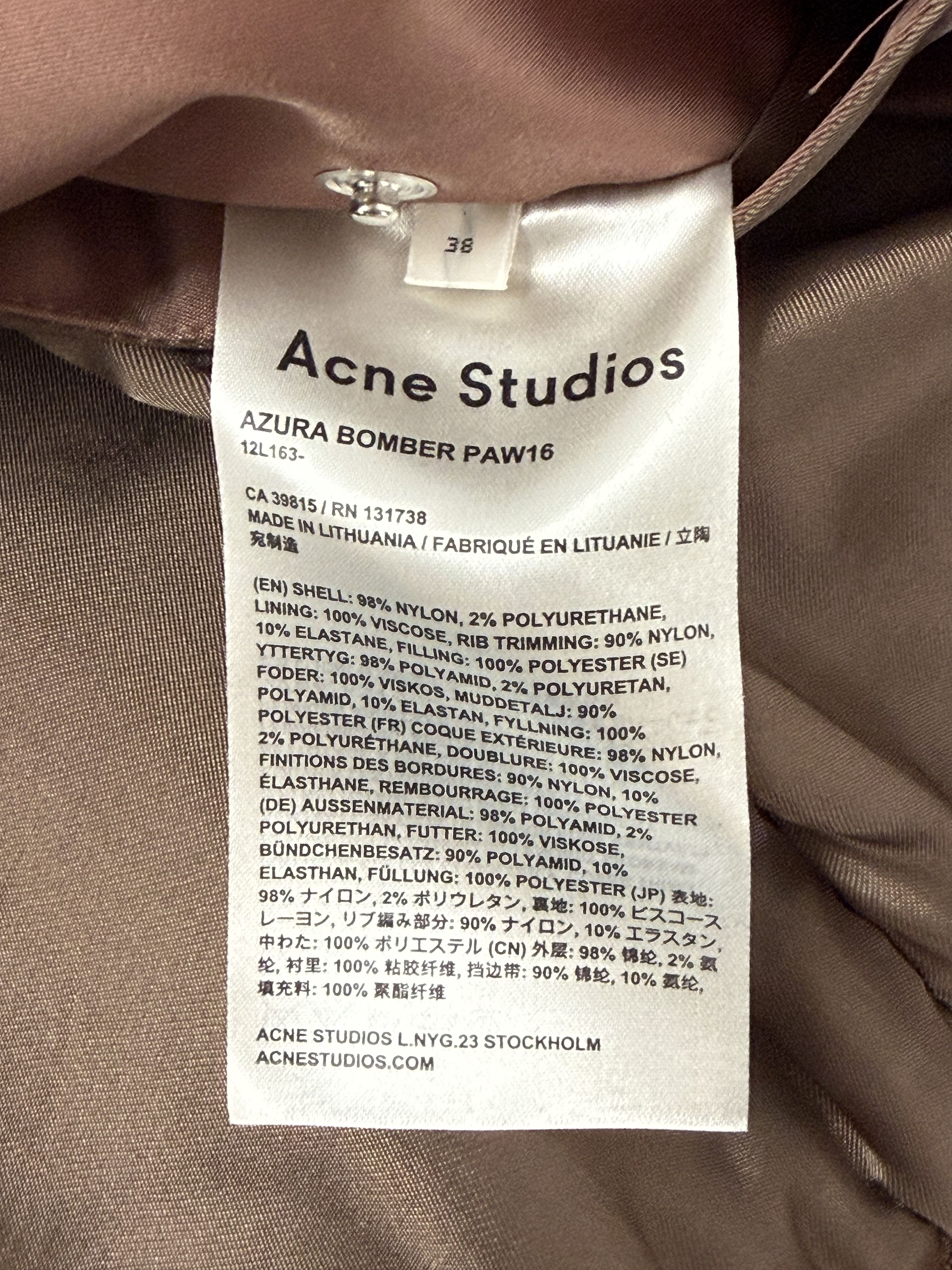 Acne Studios Women Acne Studio Azura Bomber Jacket Pink 38 Medium Size M / US 6-8 / IT 42-44 - 9 Thumbnail