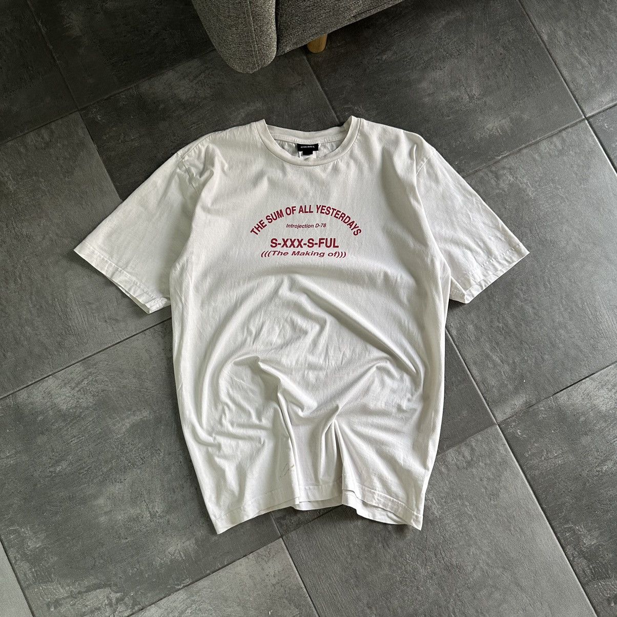 Diesel × Vintage Vintage Diesel T-shirts The Sum Off All Yesterday Y2K 00s Size US L / EU 52-54 / 3 - 3 Thumbnail