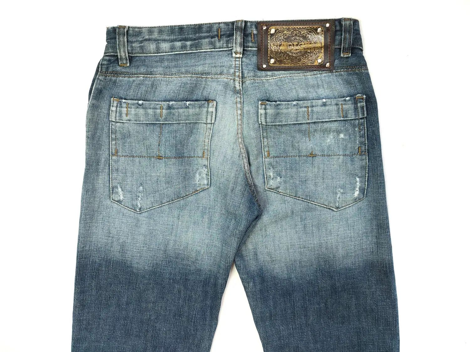 Dolce & Gabbana × Vintage Vintage Dolce Gabbana Distressed Washed Denim y2k jeans Size 28" / US 6 / IT 42 - 5 Thumbnail