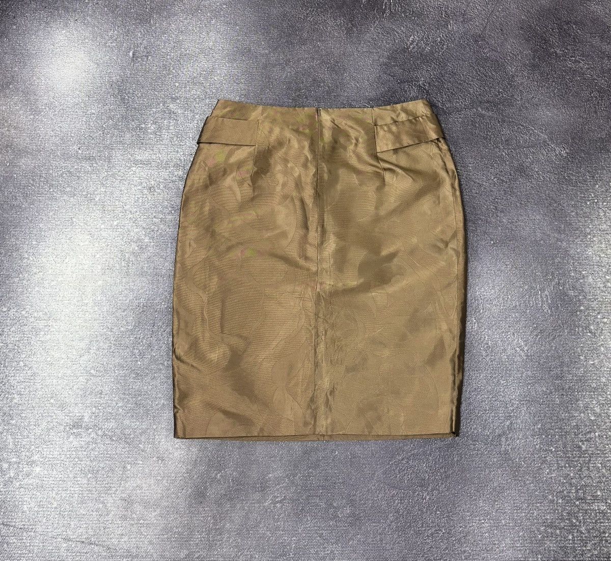 Escada Escada High-Waisted Bow Belt Luxury Silk Pencil Skirt Size 27" / US 4 / IT 40 - 2 Thumbnail