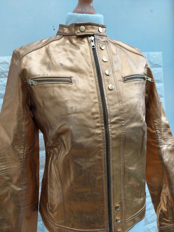 Victoria's Secret Moda International gold leather jacket S Size S / US 4 / IT 40 - 3 Thumbnail