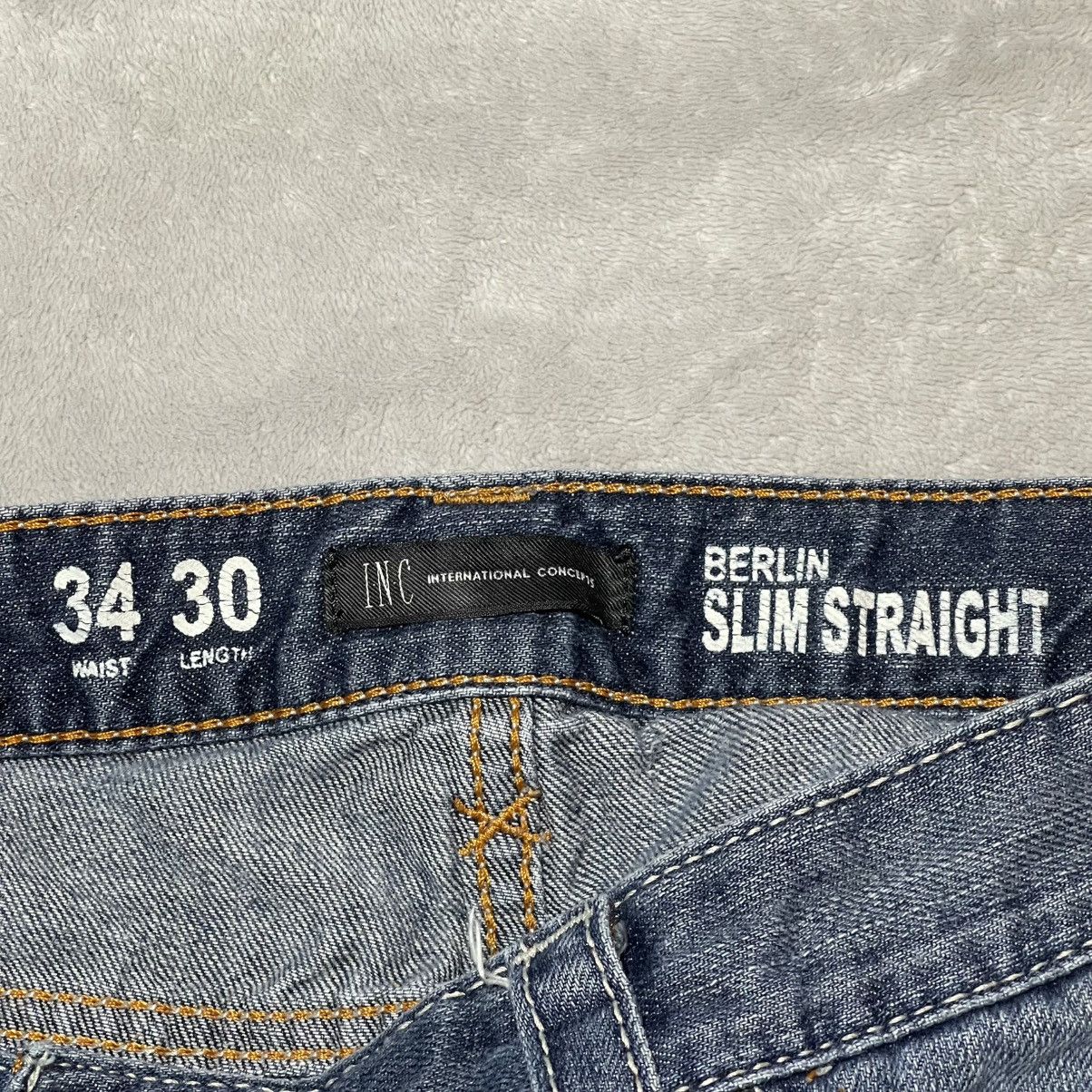 Other Vintage INC Berlin Slim Straight Men Jeans Blue 34x30 Y2K Size US 34 / EU 50 - 3 Thumbnail