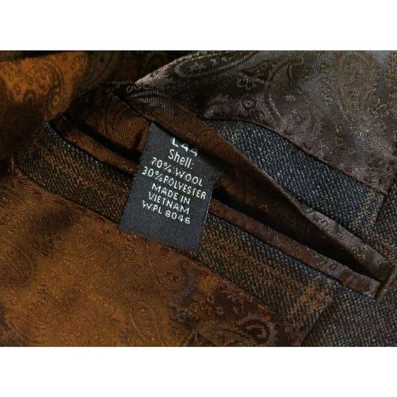 Tasso Elba TASSO ELBA MENS NEW WOOL BLEND SPORT COAT BLAZER SIZE: 44L Size 44L - 5 Thumbnail