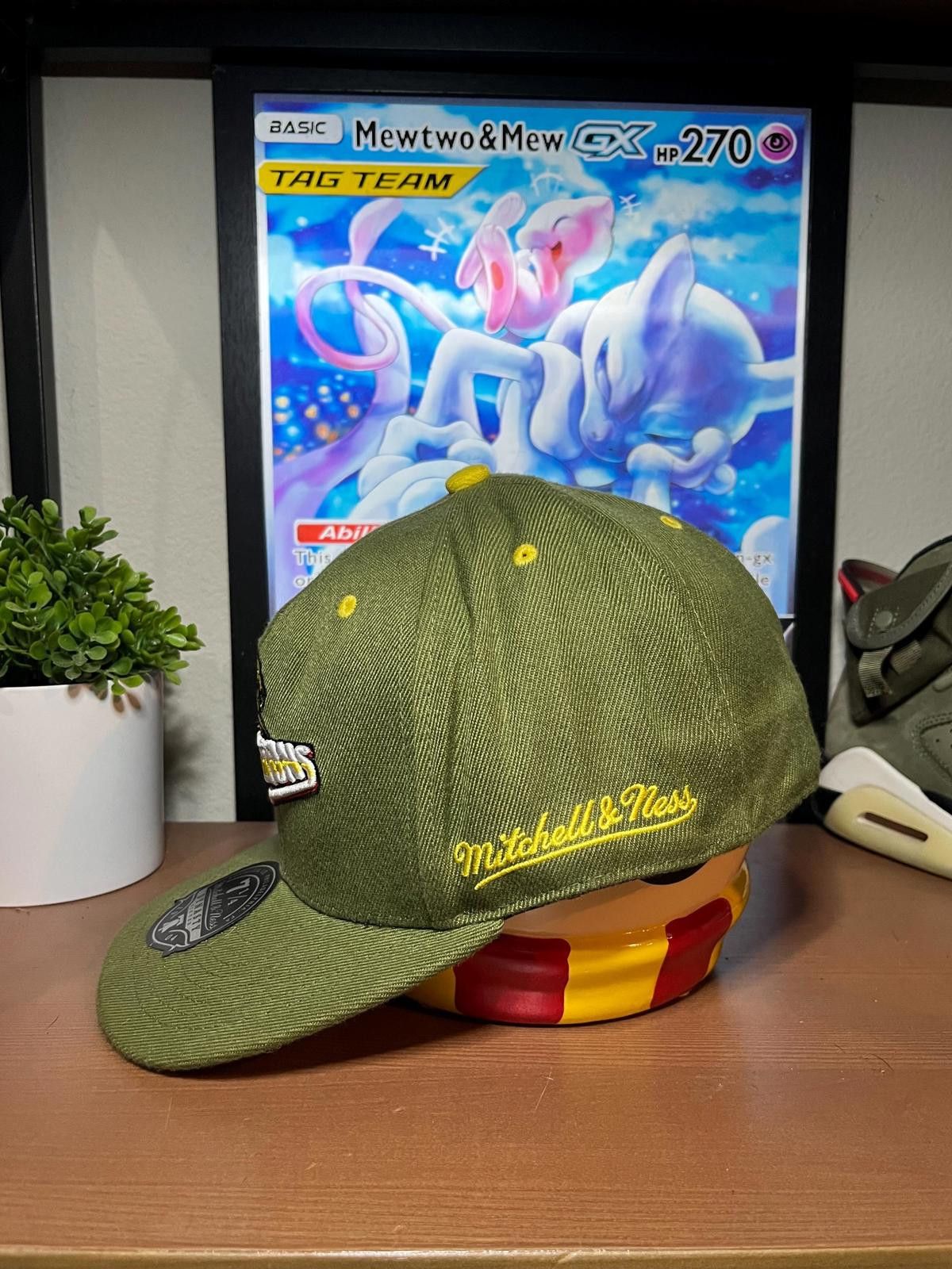 Mitchell & Ness Mitchell & Ness Detroit Pistons Olive Green Snapback Hat Size ONE SIZE - 2 Thumbnail