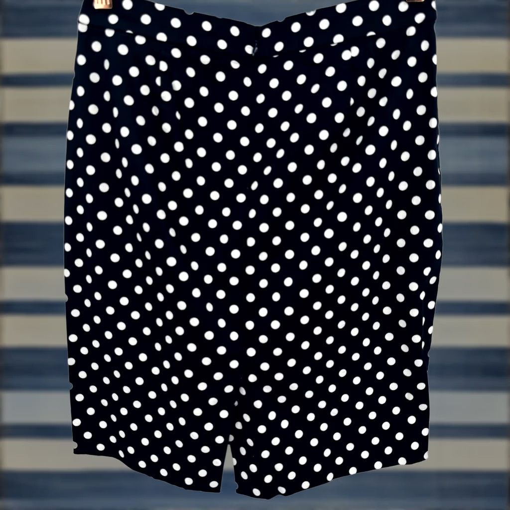 J.Crew J.Crew Skirt Womens 2 Black Polka Dot High Waisted Back Zipper Straight & Pencil Size 26" / US 2 / IT 38 - 1 Thumbnail