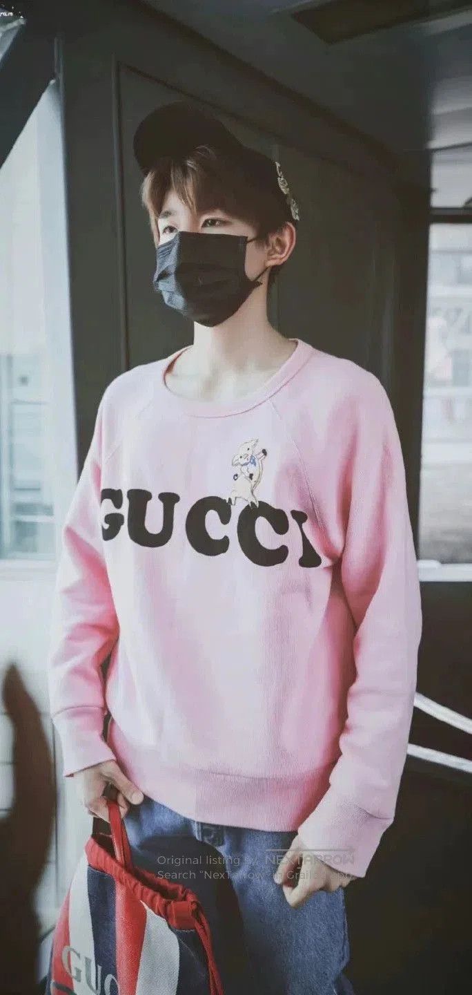 Gucci Gucci Pink Pig Print Sweatshirt . Size US M / EU 48-50 / 2 - 4 Thumbnail