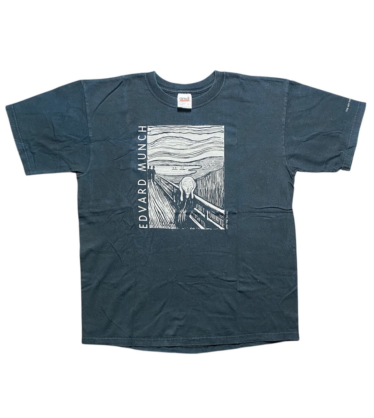Vintage VINTAGE 90’s EDVARD MUNCH THE SCREAM ART ANVIL TSHIRT Size US L / EU 52-54 / 3 - 2 Thumbnail