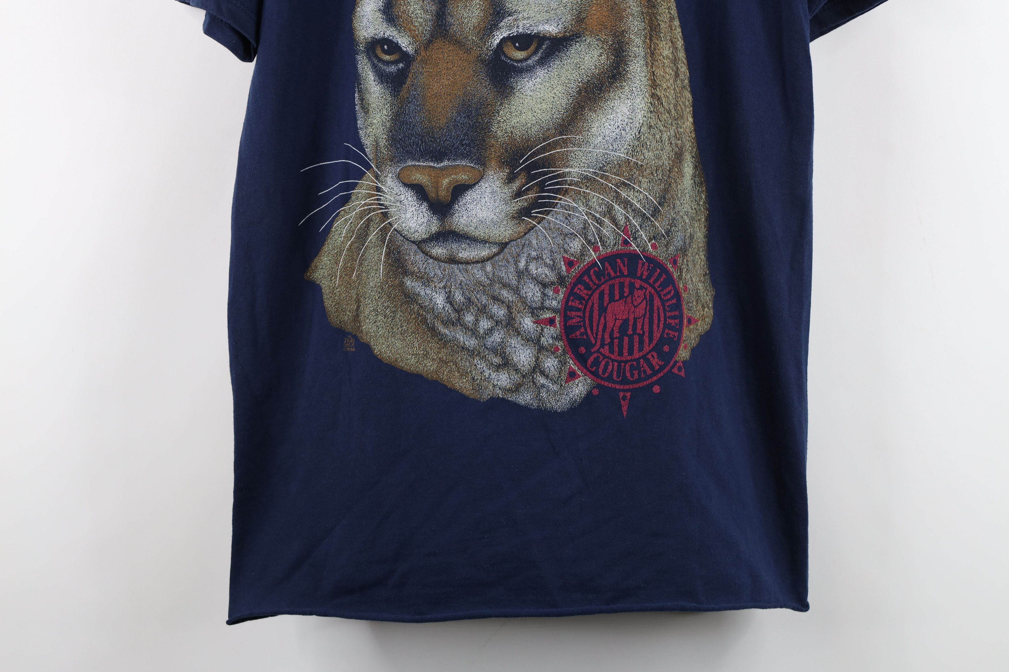 Vintage Vintage 90s Streetwear Wildlife Cougar Cat T-Shirt USA Size M / US 6-8 / IT 42-44 - 3 Thumbnail