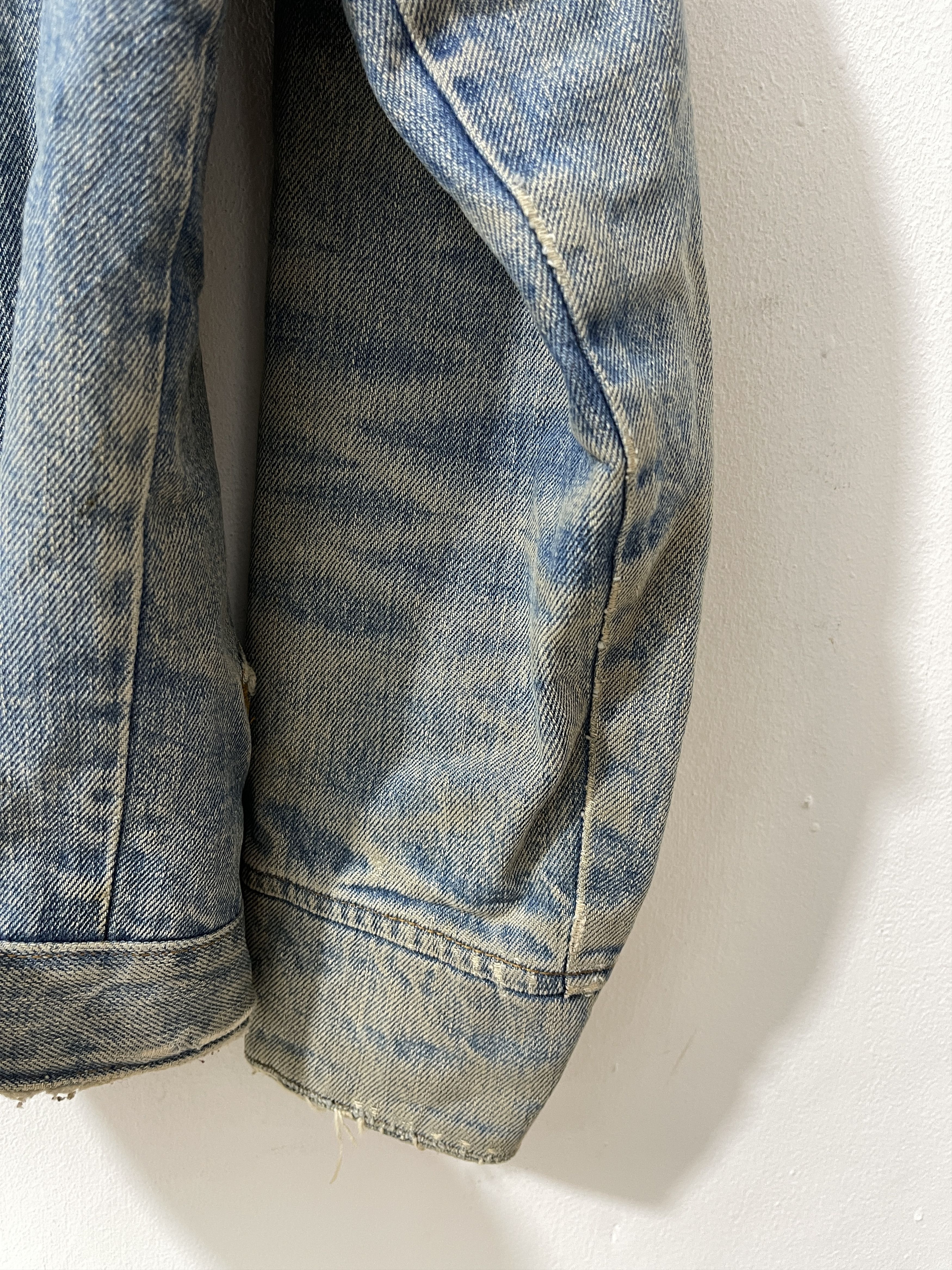 Levi's Vintage Clothing Thrashed 70s Levis Denim Rust Saddleman Jacket Size US S / EU 44-46 / 1 - 13 Thumbnail