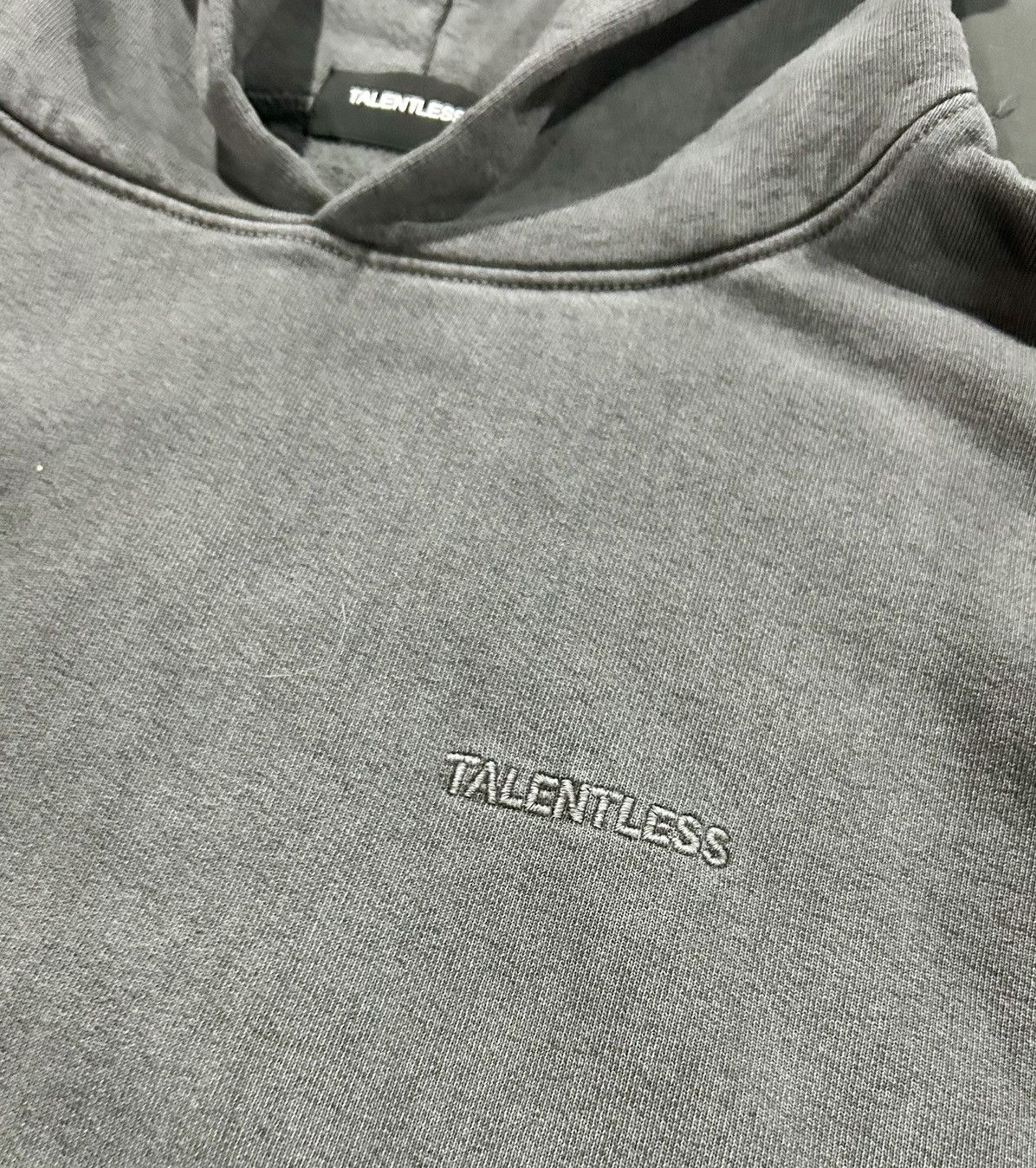 Talentless Talentless Men's Heavyweight Embroidered Hoodie – Steel Grey Size US L / EU 52-54 / 3 - 7 Thumbnail