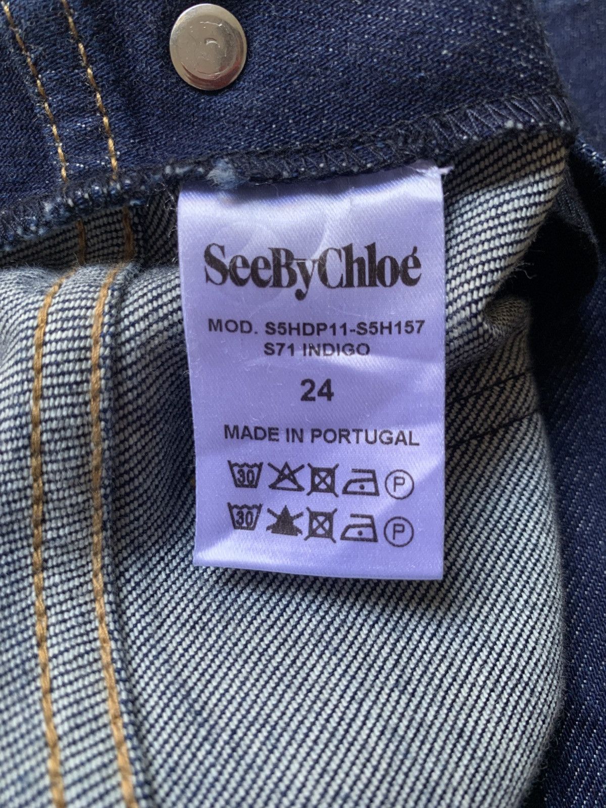 Chloe × See by Chloe × Vintage See by chloe cuffed wide leg jeans pant Size 29" - 8 Thumbnail