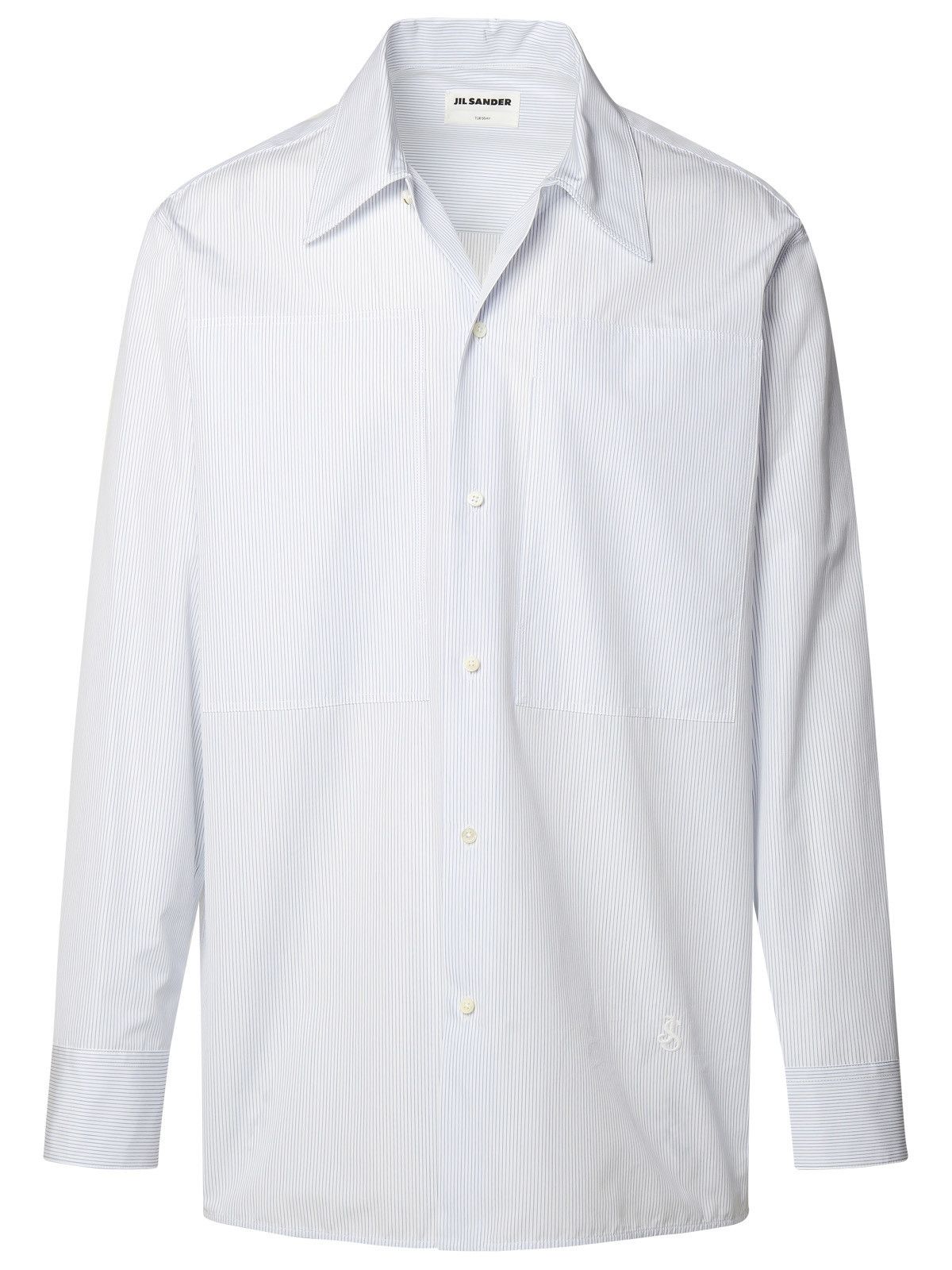 image of Jil Sander 'tuesday' White Cotton Shirt, Men's (Size Large)