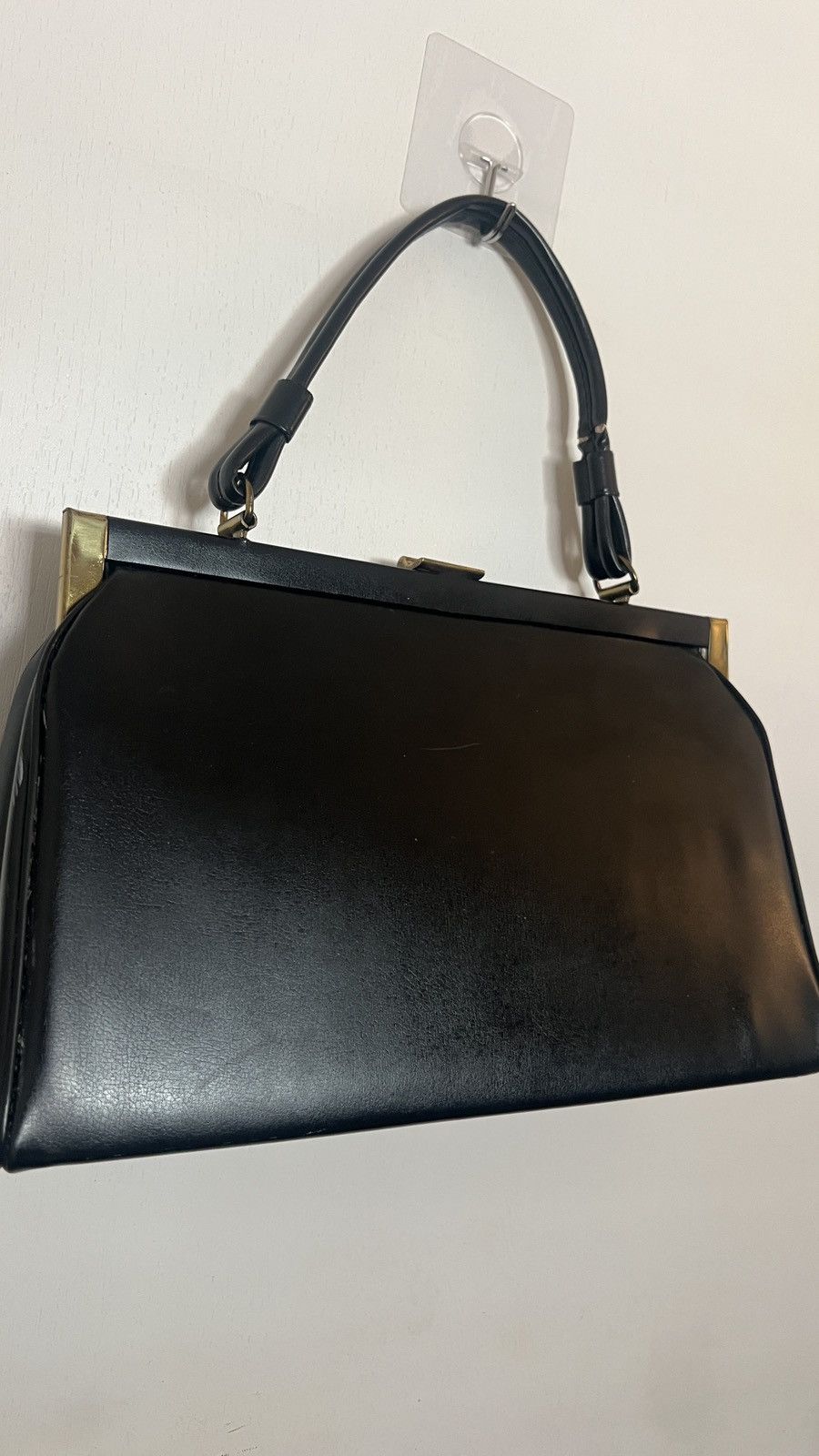 Other 1950s Vintage Era Dubette New York Black Leather Handbag Size ONE SIZE - 3 Thumbnail