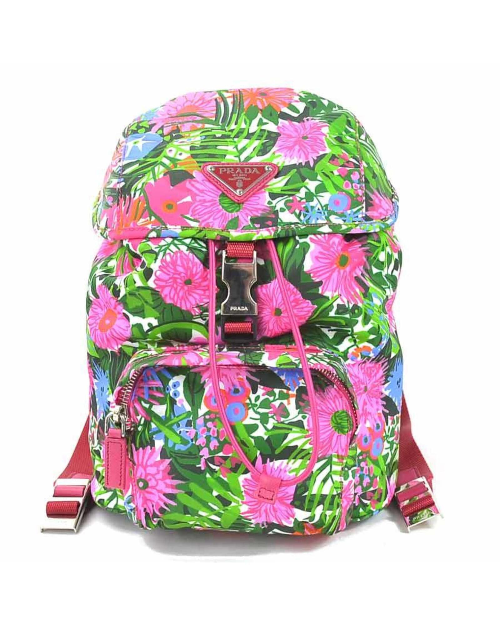 image of Multicolour Nylon Prada Backpack For Women