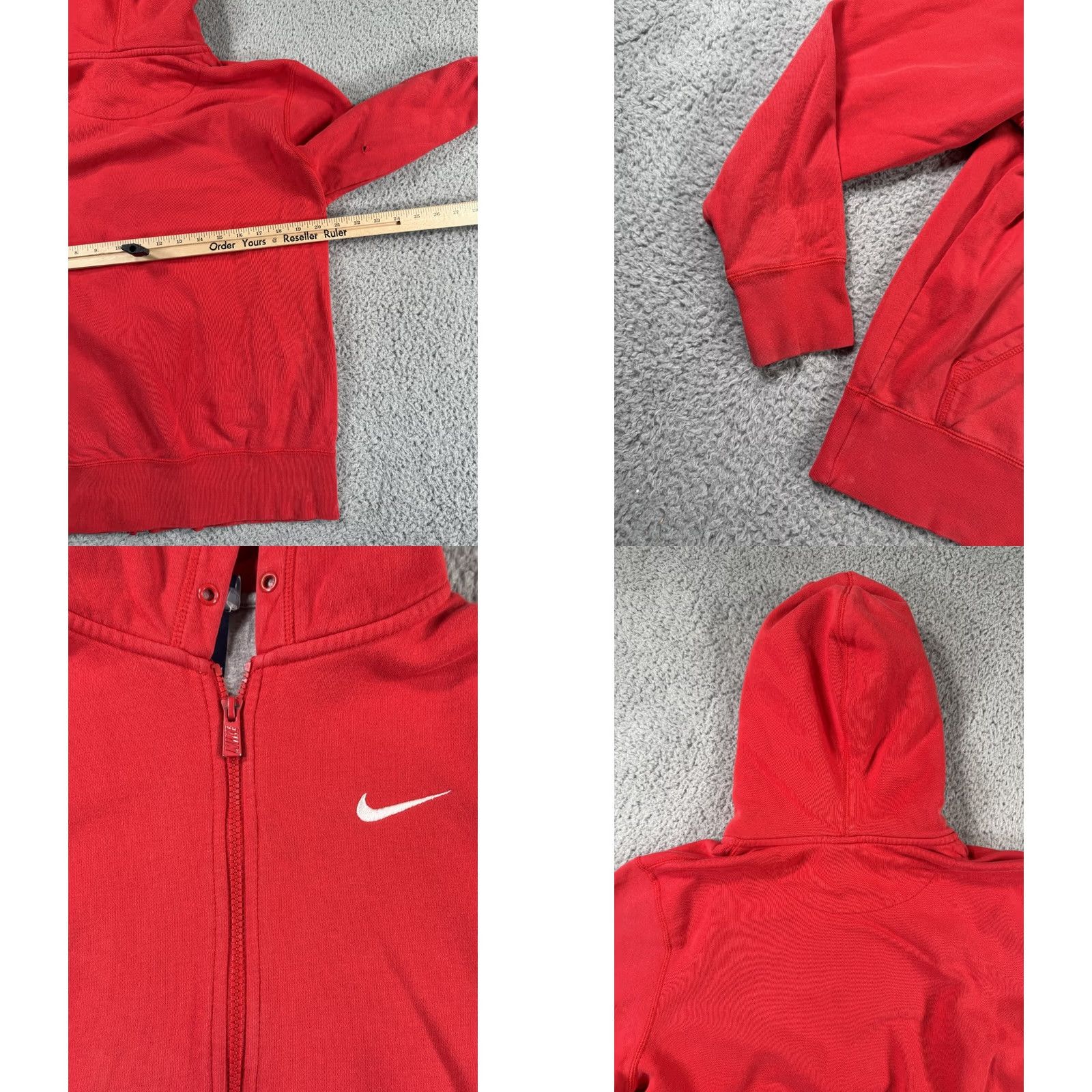 Nike Nike Hoodie Mens M Red Full Zip Distressed 90s Swoosh Logo Baggy Fame Sportswear Size US M / EU 48-50 / 2 - 9 Thumbnail