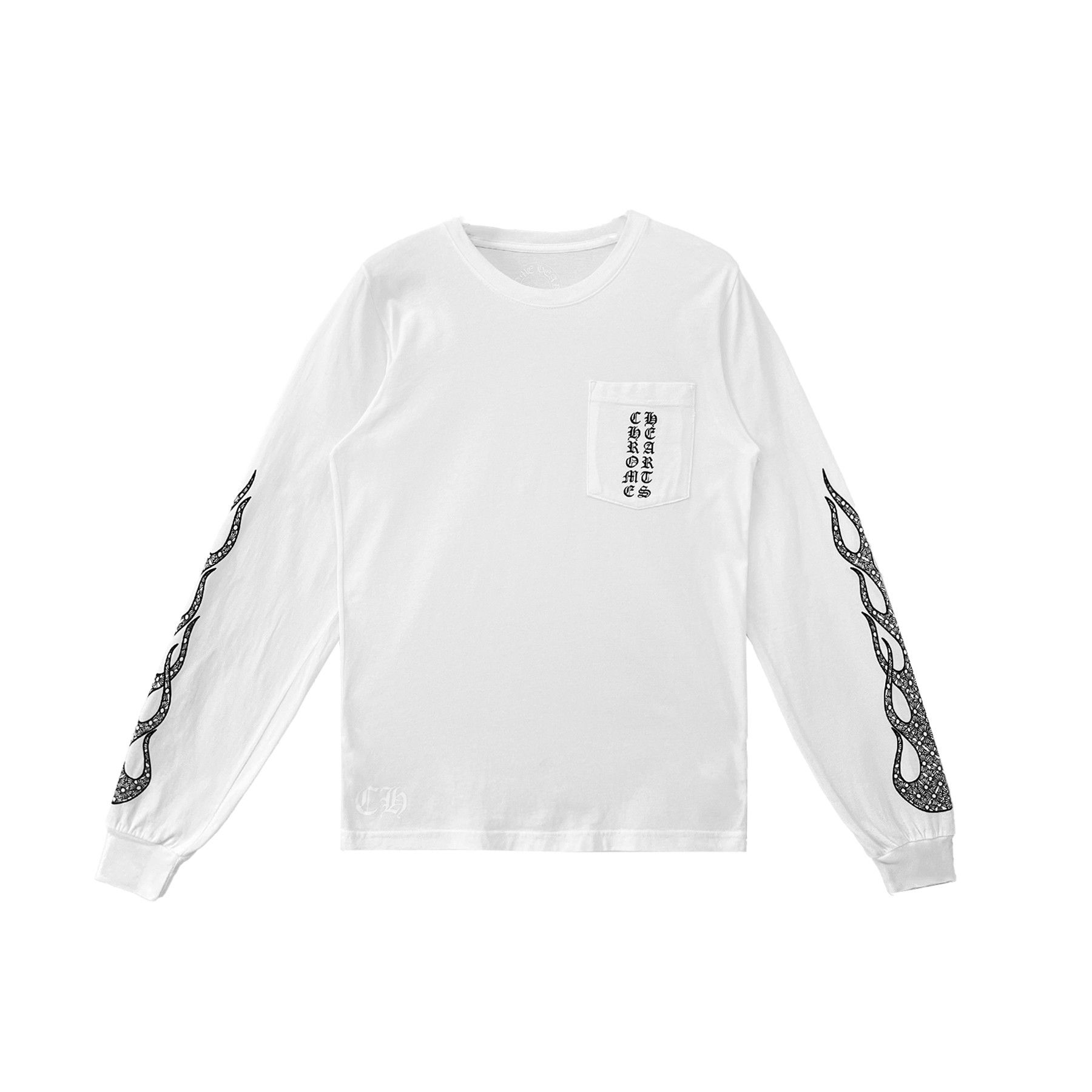 Chrome Hearts Chrome Hearts Flame Sleeve Long Sleeve Tee Size S / US 4 / IT 40 - 1 Thumbnail