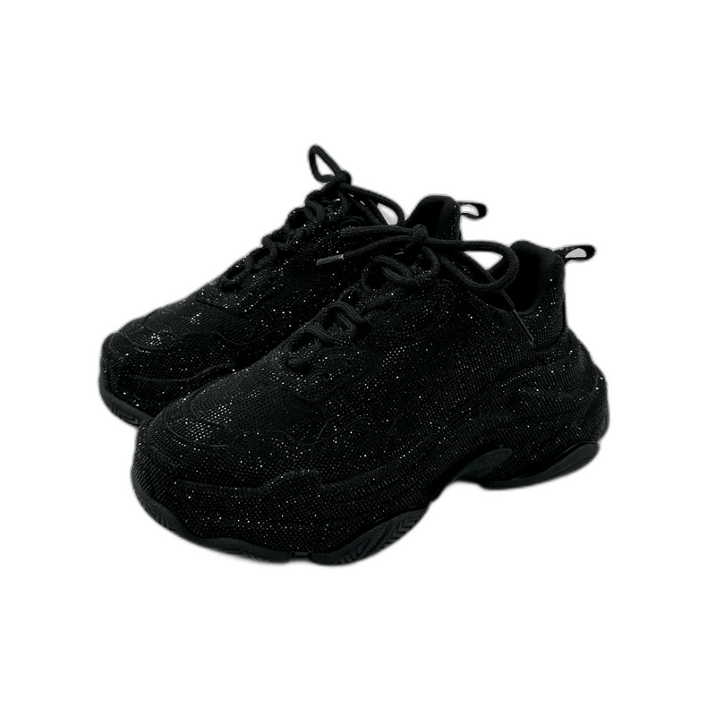 Balenciaga Balenciaga Triple S Black Sparkly Sneakers-2506 Size US 10 / EU 43 - 1 Thumbnail