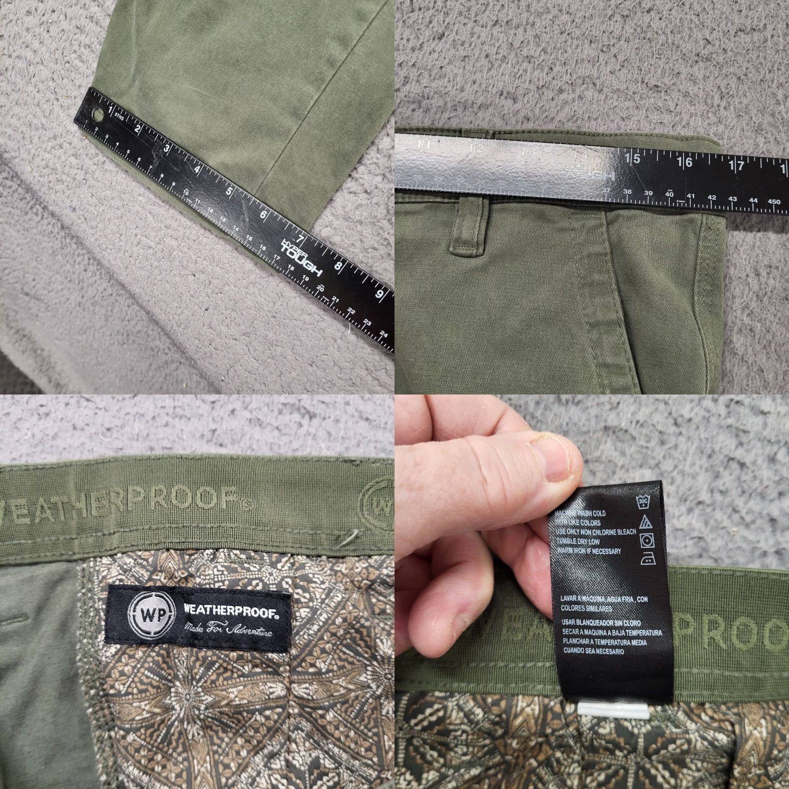 Weatherproof Weatherproof Utility Pants Men's 32x30 5-Pocket Tech Military Green Jeans Size US 32 / EU 48 - 8 Thumbnail