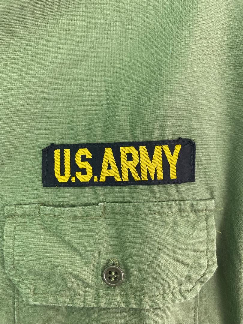 Japanese Brand × Vintage Vtg 90s E Paulette Houston U.S Army patch button up shirt Size US M / EU 48-50 / 2 - 3 Thumbnail