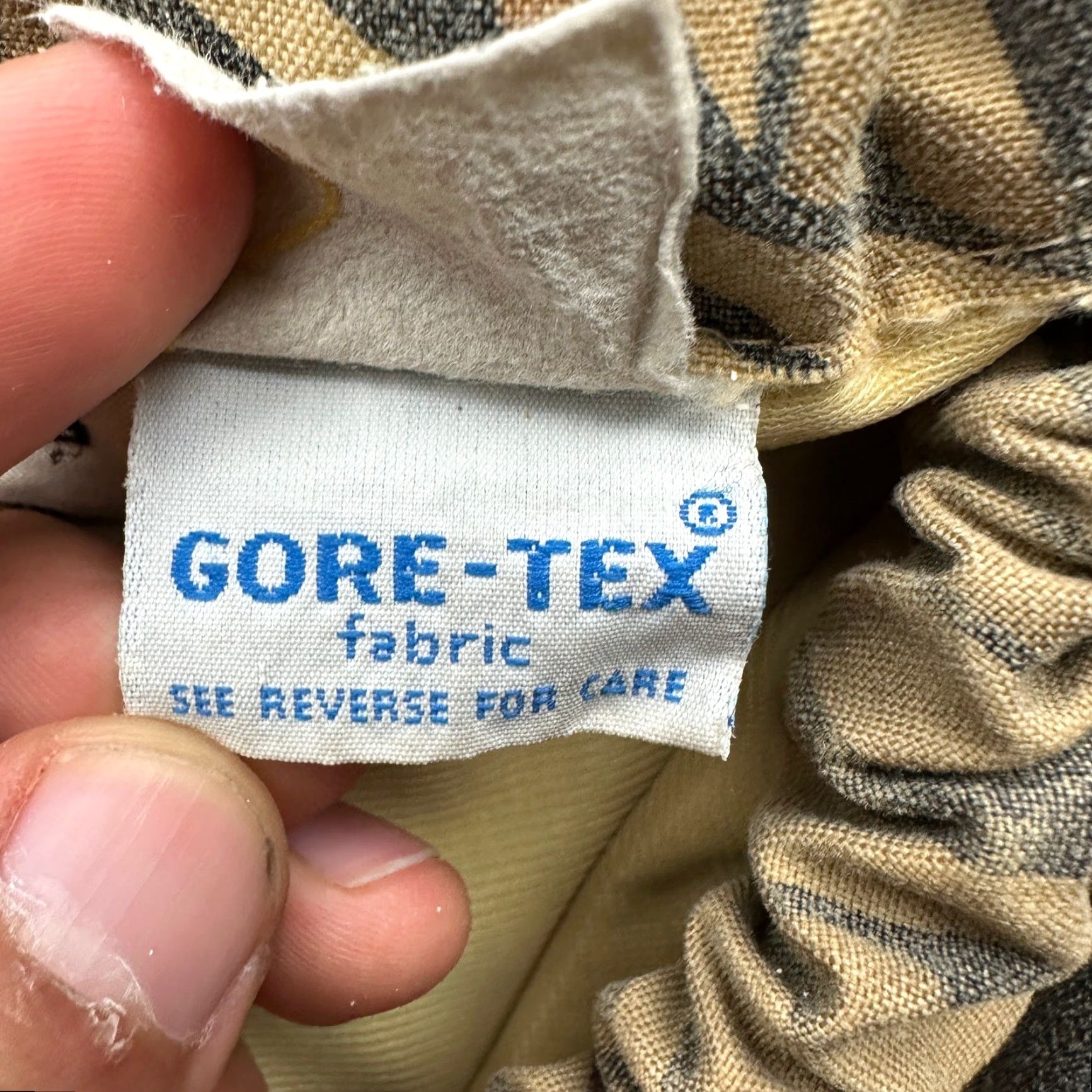 Vintage VINTAGE Cabela's Gore-Tex Hunting Pants Mens M Regular 31" Inseam Tree Cat Tail Camo Camouflage Brown Mens Pants Camouflage Hunting Weather Rain Pants Size US 30 / EU 46 - 3 Thumbnail