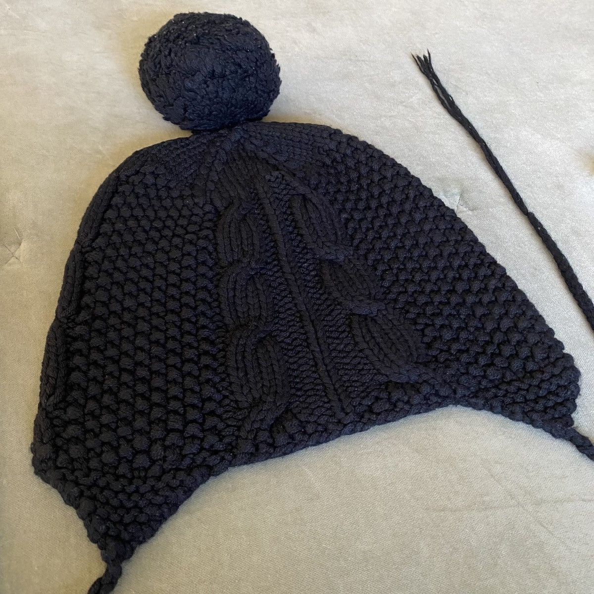 Chrome Hearts Chrome Hearts 1-of-1 Red Fleur Patch Knit Beanie Size ONE SIZE - 3 Thumbnail