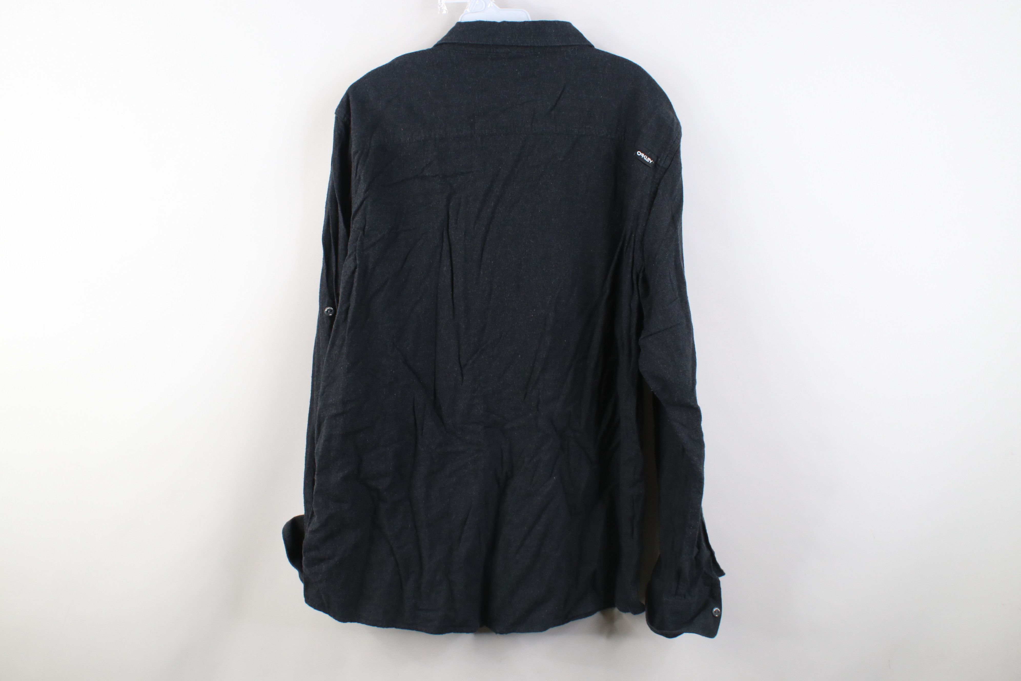 Oakley Vintage Oakley Flannel Collared Button Shirt Charcoal Gray Size US XL / EU 56 / 4 - 14 Thumbnail